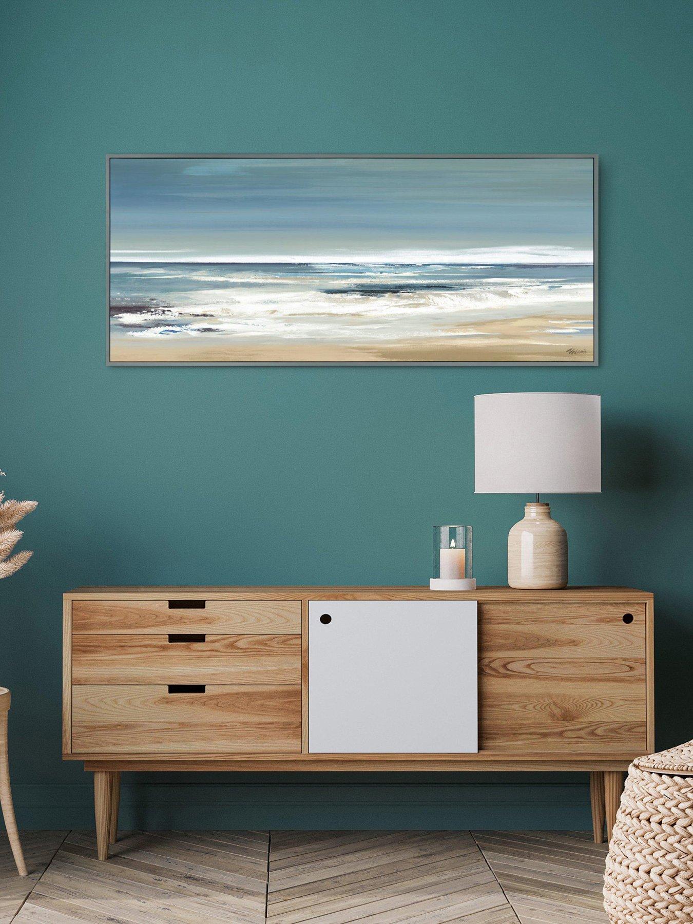 Gallery Direct Along The Coastline Framed Canvas Wall Art