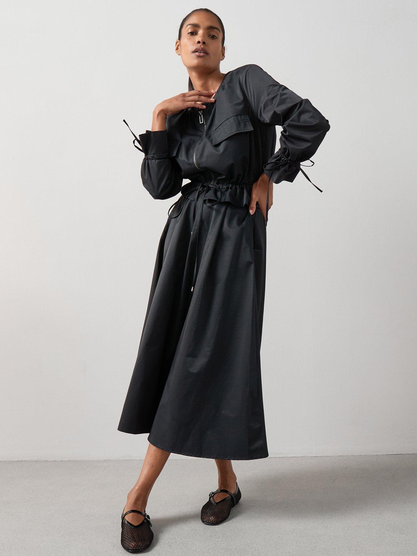 Image 3 of 6 of The Very Collection Volume Detail Midaxi Skirt - Black