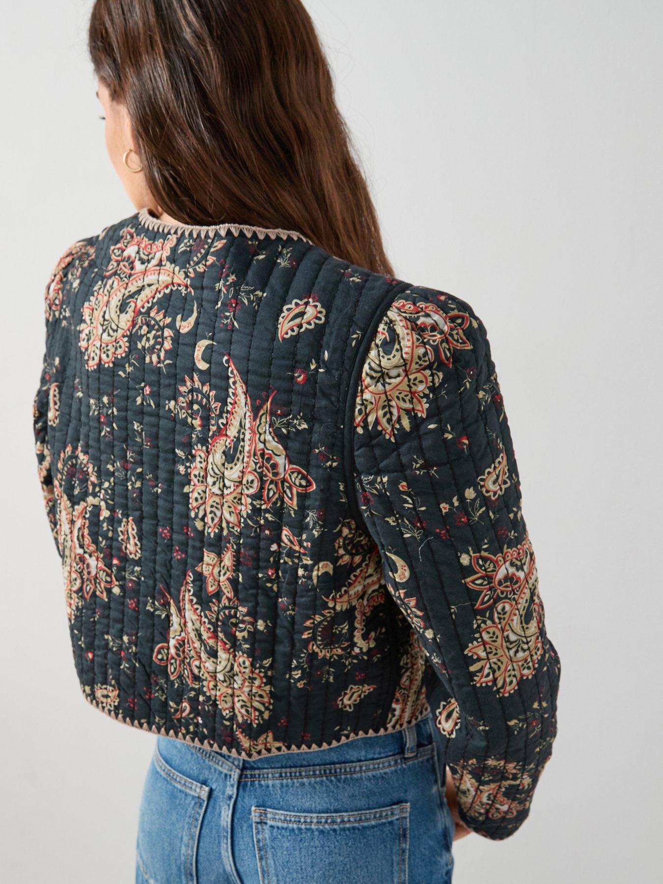Image 4 of 7 of The Very Collection Printed Jacket With Embroidery - Print
