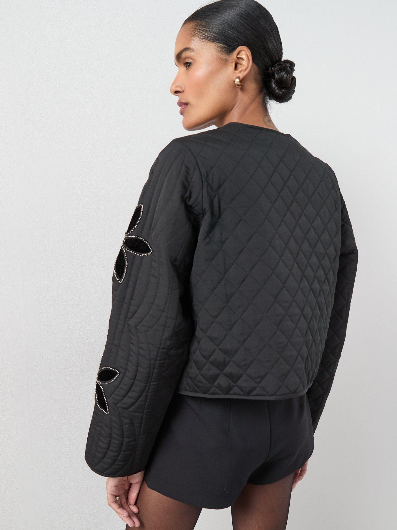 The Very Collection Embellished Tie Trophy Jacket - Black | Very