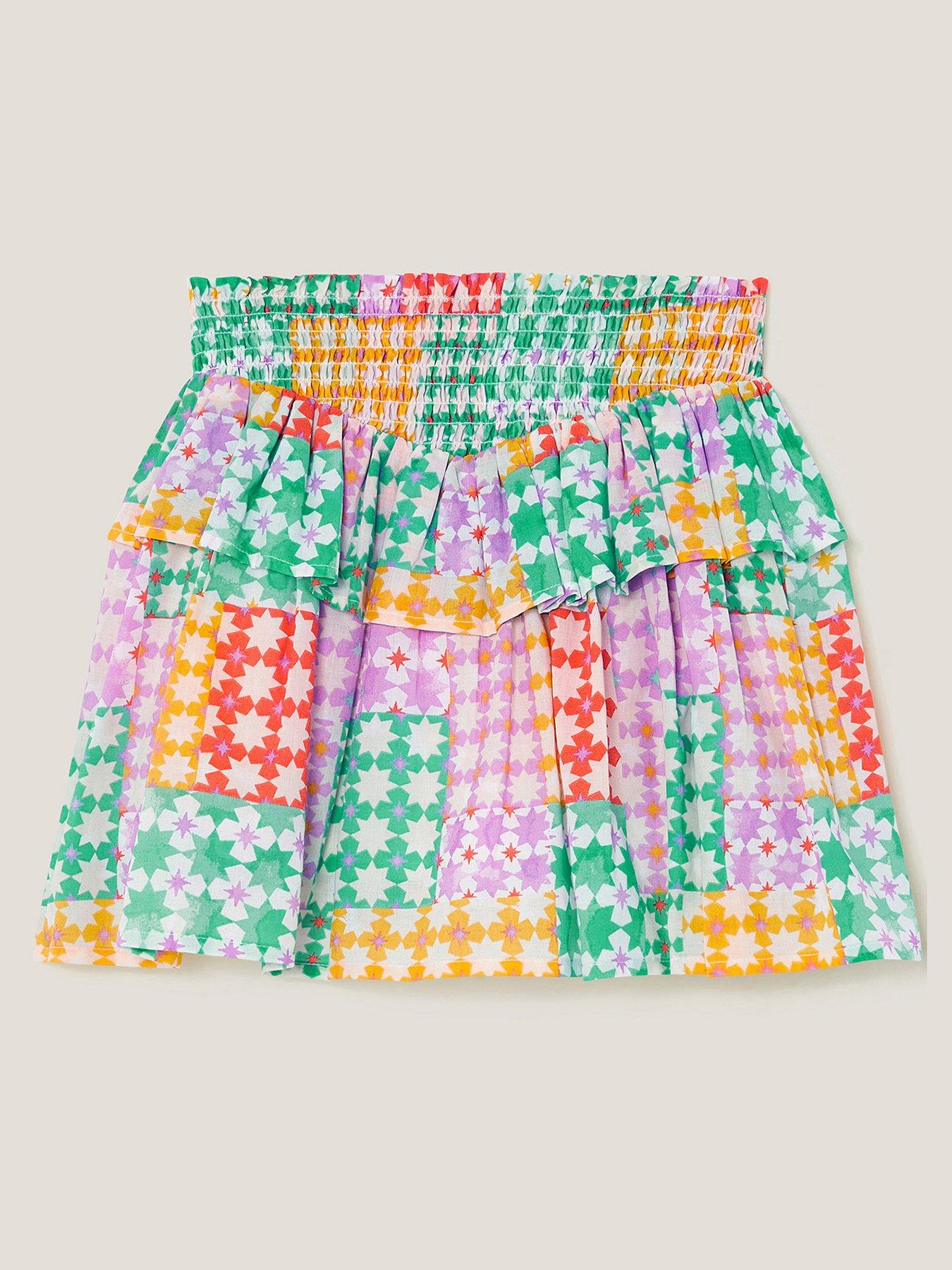 undefined Girls Star Print Skort - Multi