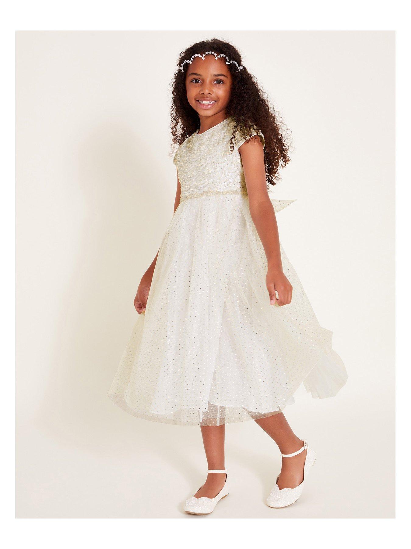 undefined Girls Ella Embellished Maxi Dress - Gold