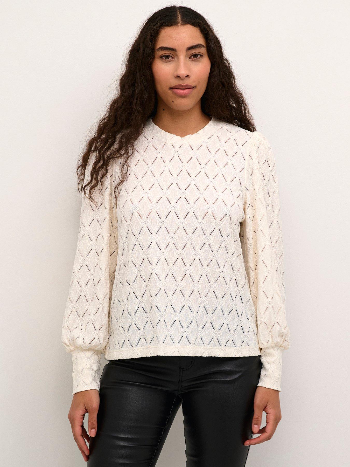 undefined Tine Lace Blouse - White