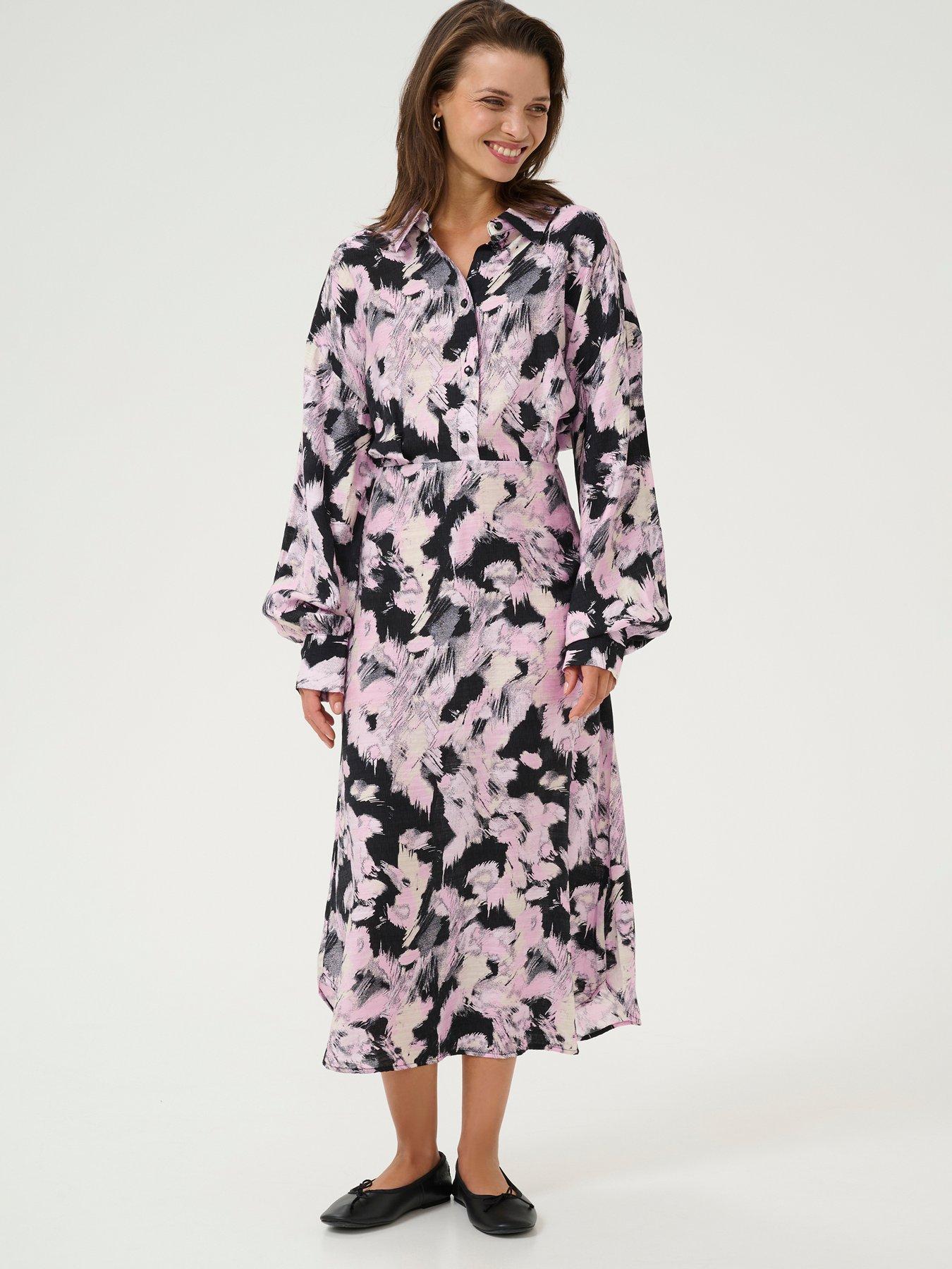undefined Victoria Shirt Dress - Blue Print