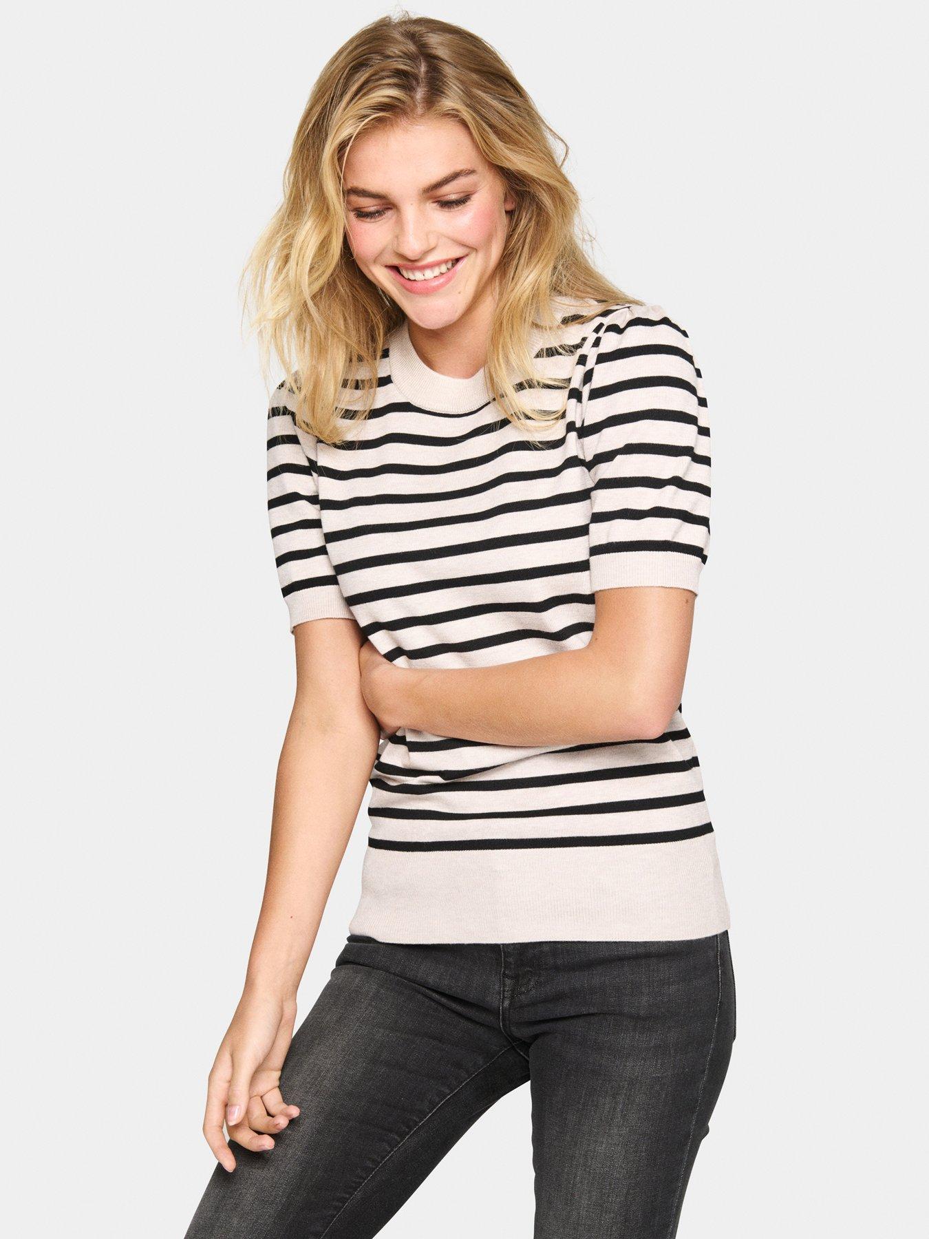 undefined Mila Short Sleeve Jumper - Beige