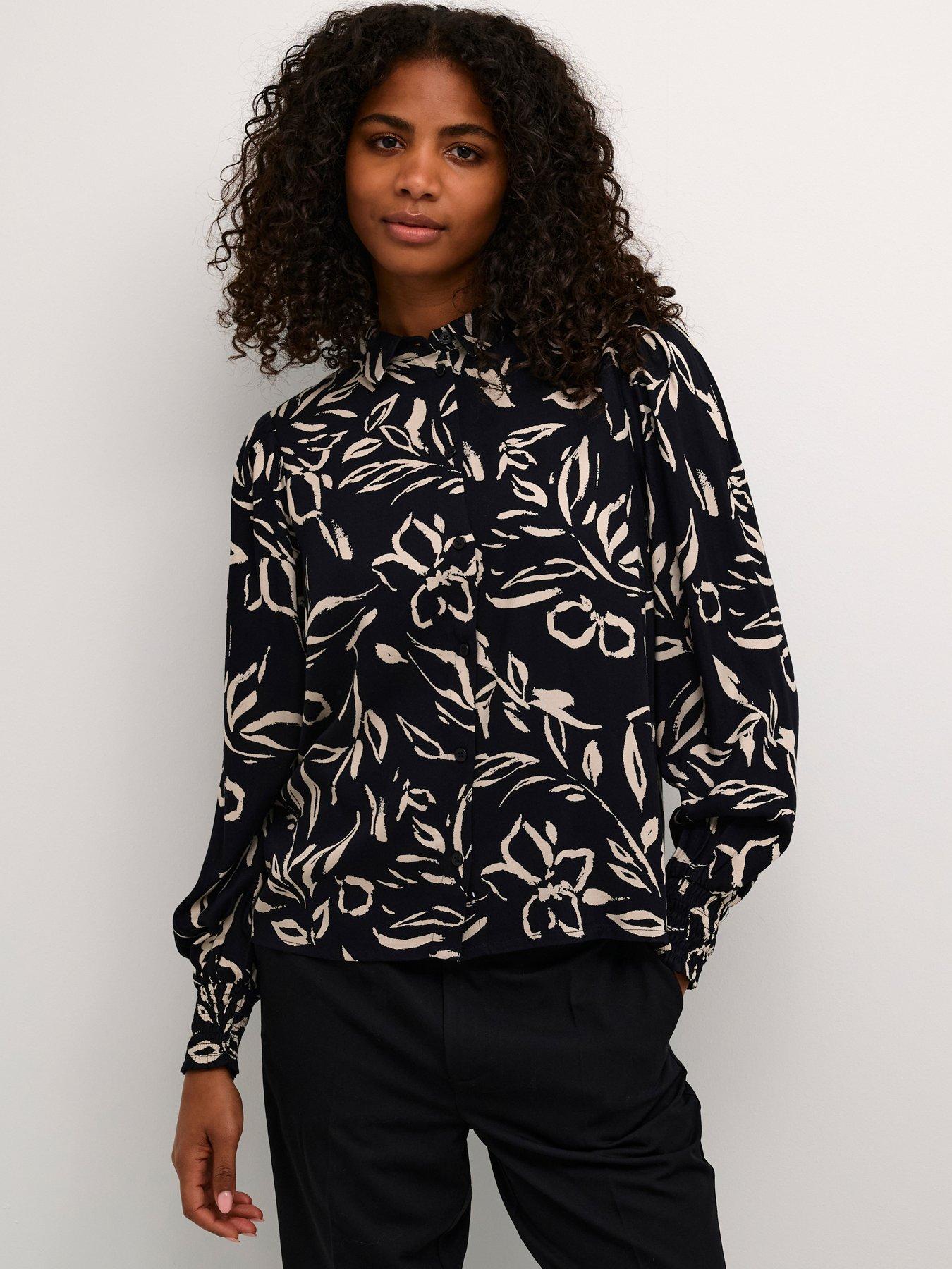 undefined Forrest Floral Shirt - Black/Sand