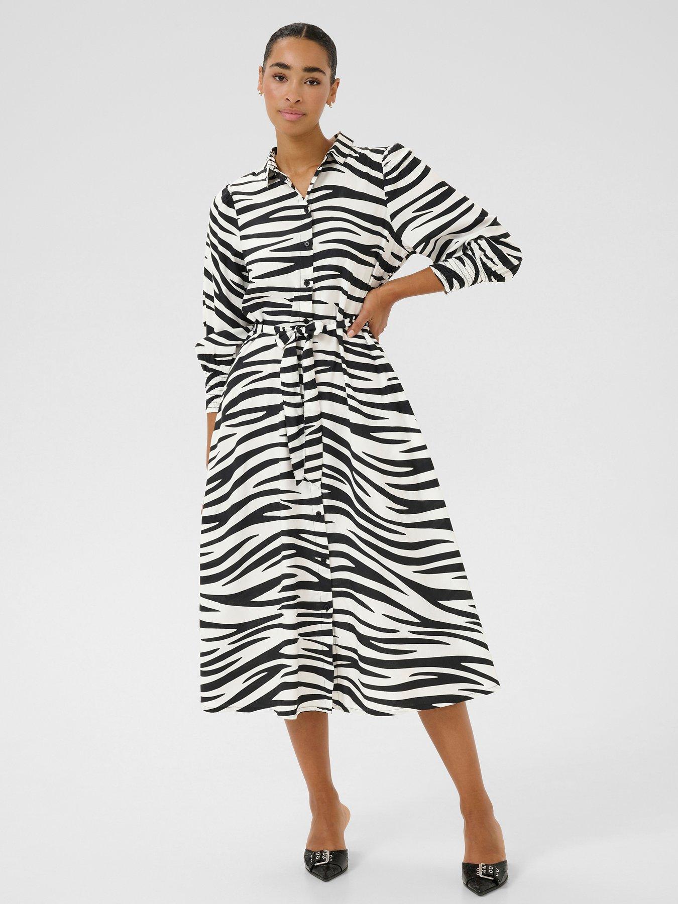 undefined Emine Olga Dress - White/Black