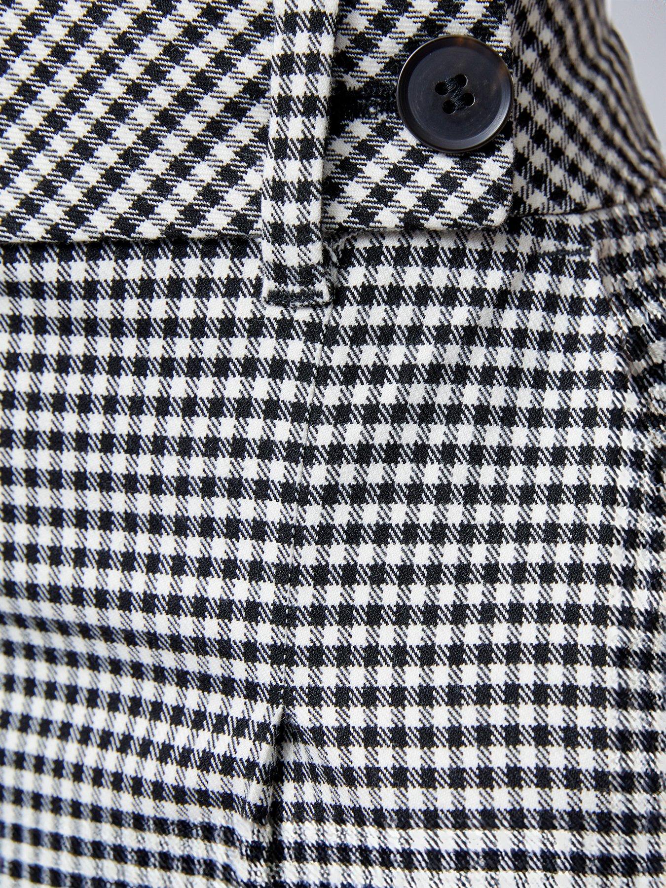 Image 4 of 6 of French Connection Houndstooth Print Full-length Flared Trousers