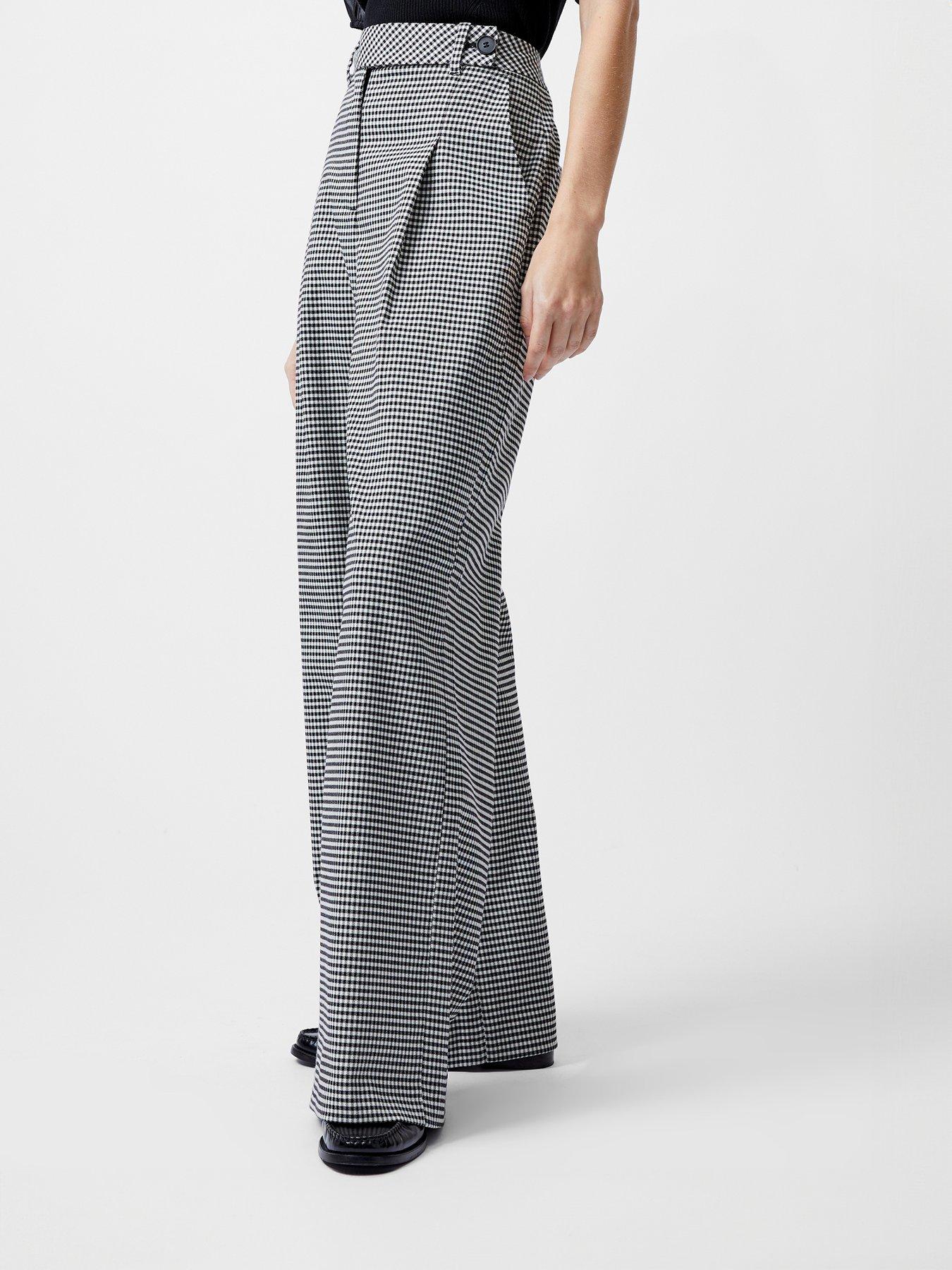 Image 5 of 6 of French Connection Houndstooth Print Full-length Flared Trousers