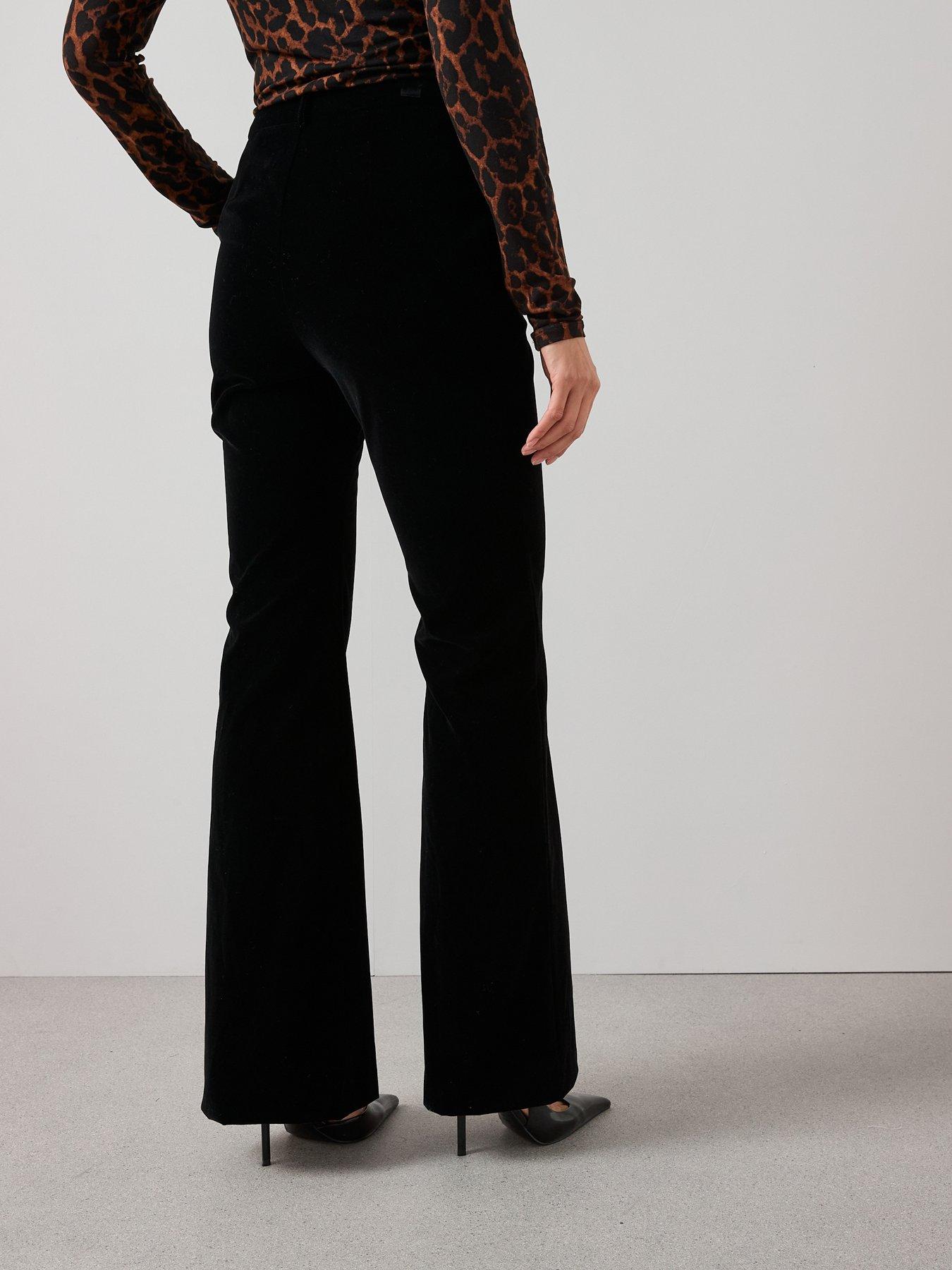 Image 2 of 7 of The Very Collection Velvet Kickflare - Black