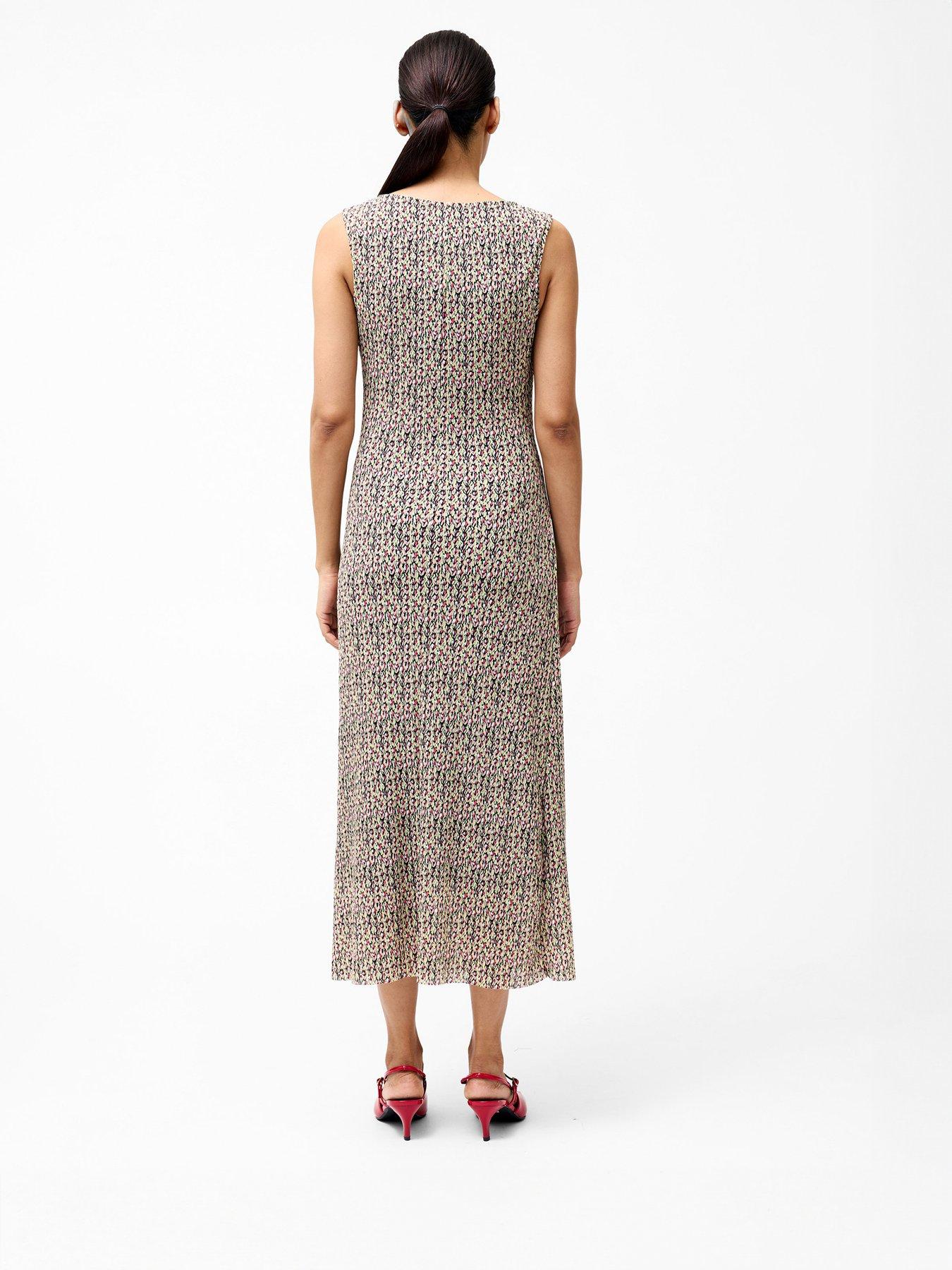 Image 2 of 5 of French Connection Ruched Printed Sleeveless Floaty Midi Dress