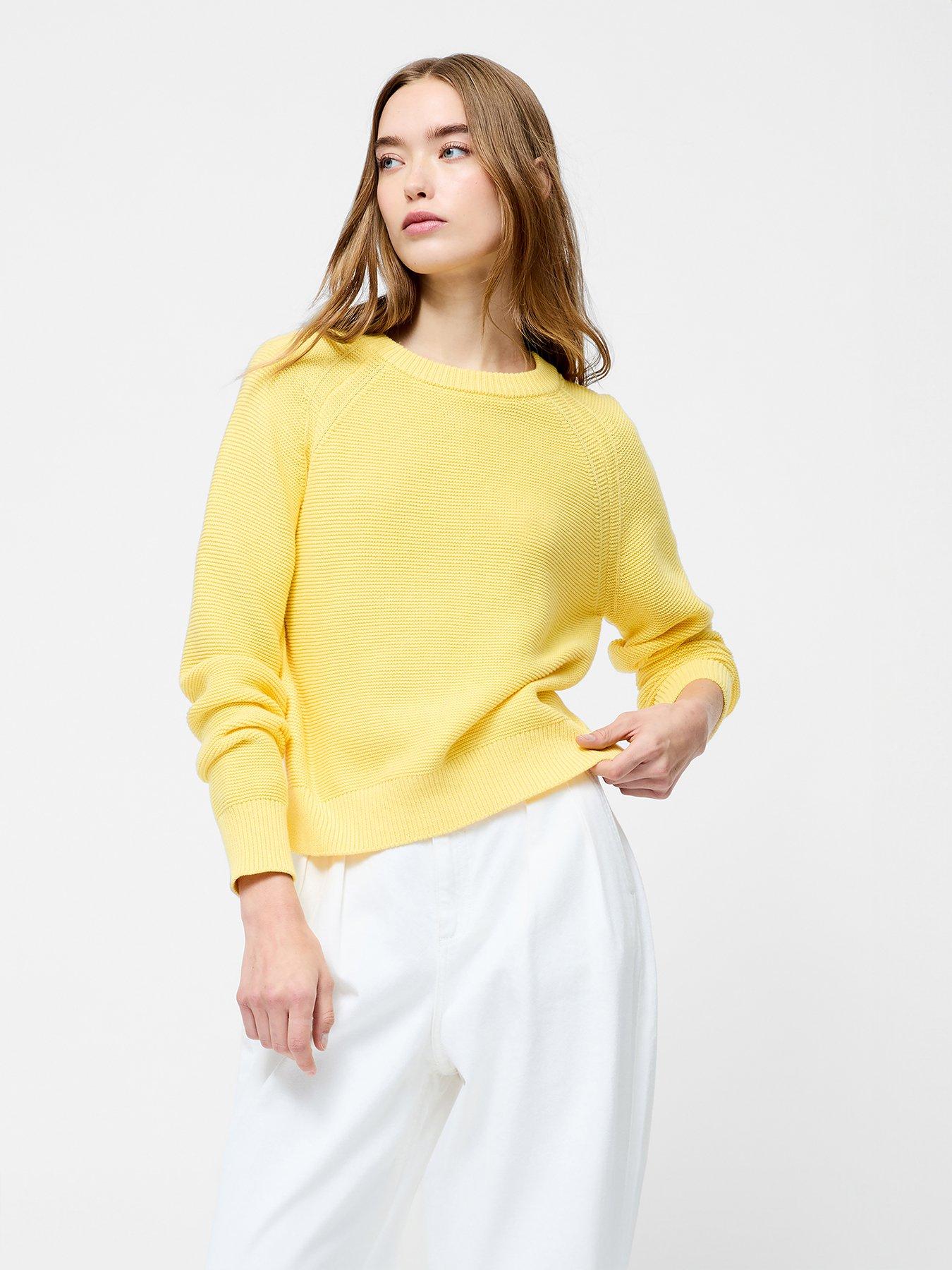 undefined Cotton Mozart Knit Long Sleeve Jumper - Yellow