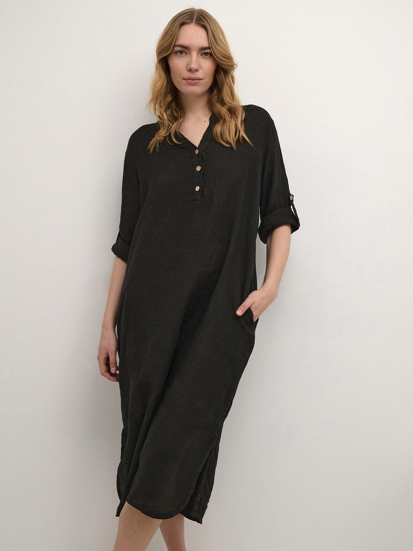 undefined Bellis Kaftan Dress - Black