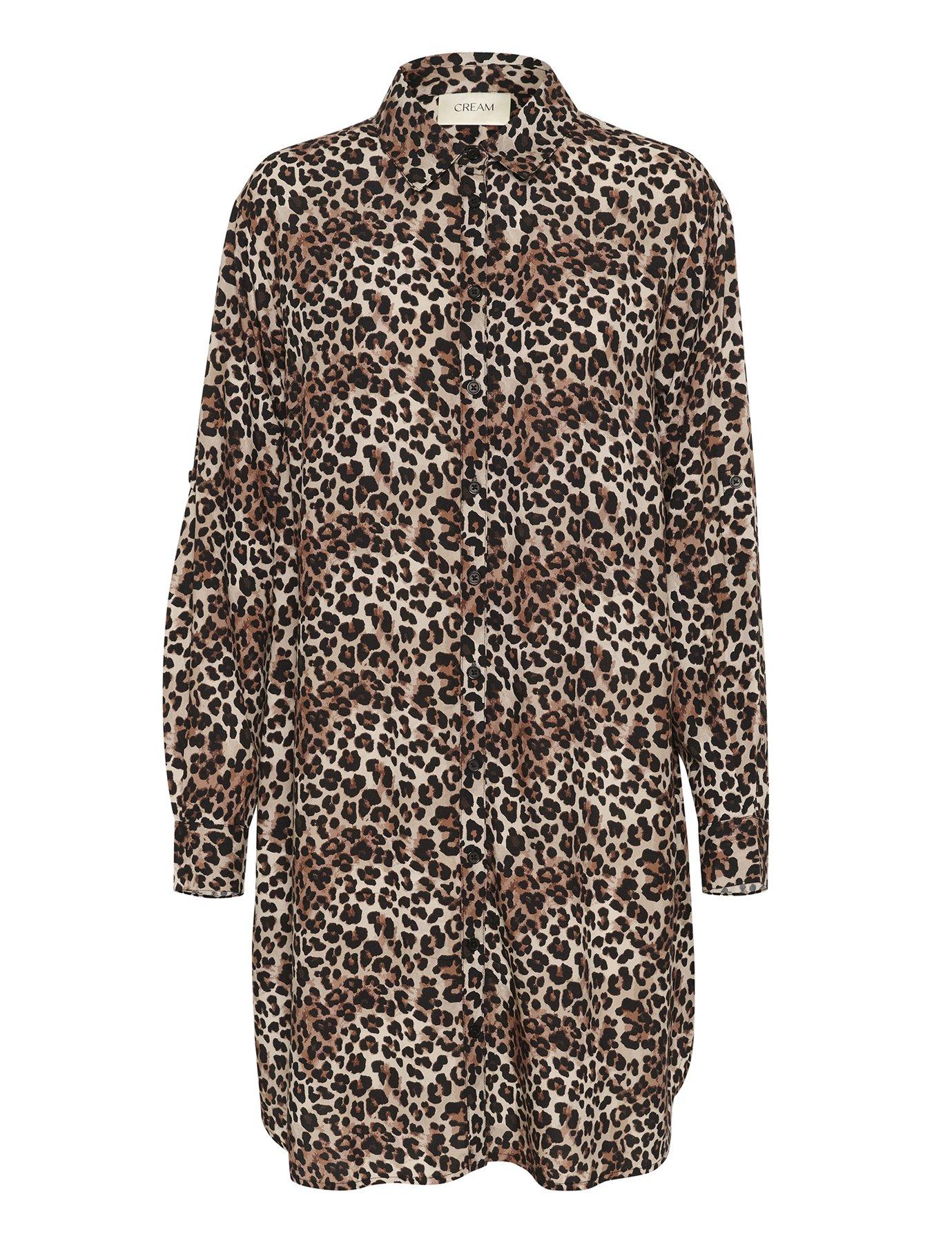 Image 5 of 6 of Cream Tiah Shirt Dress - Multi