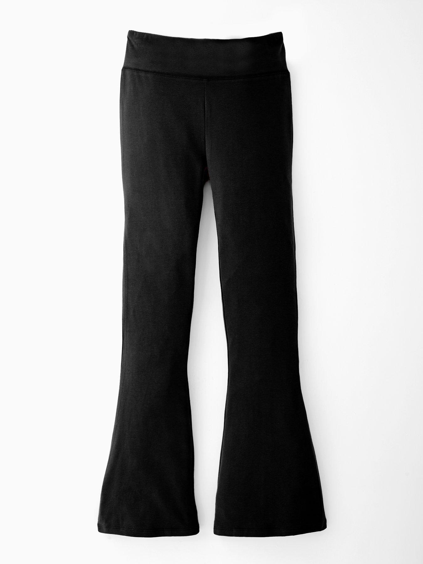 undefined Girls Flare Cotton Leggings - Black
