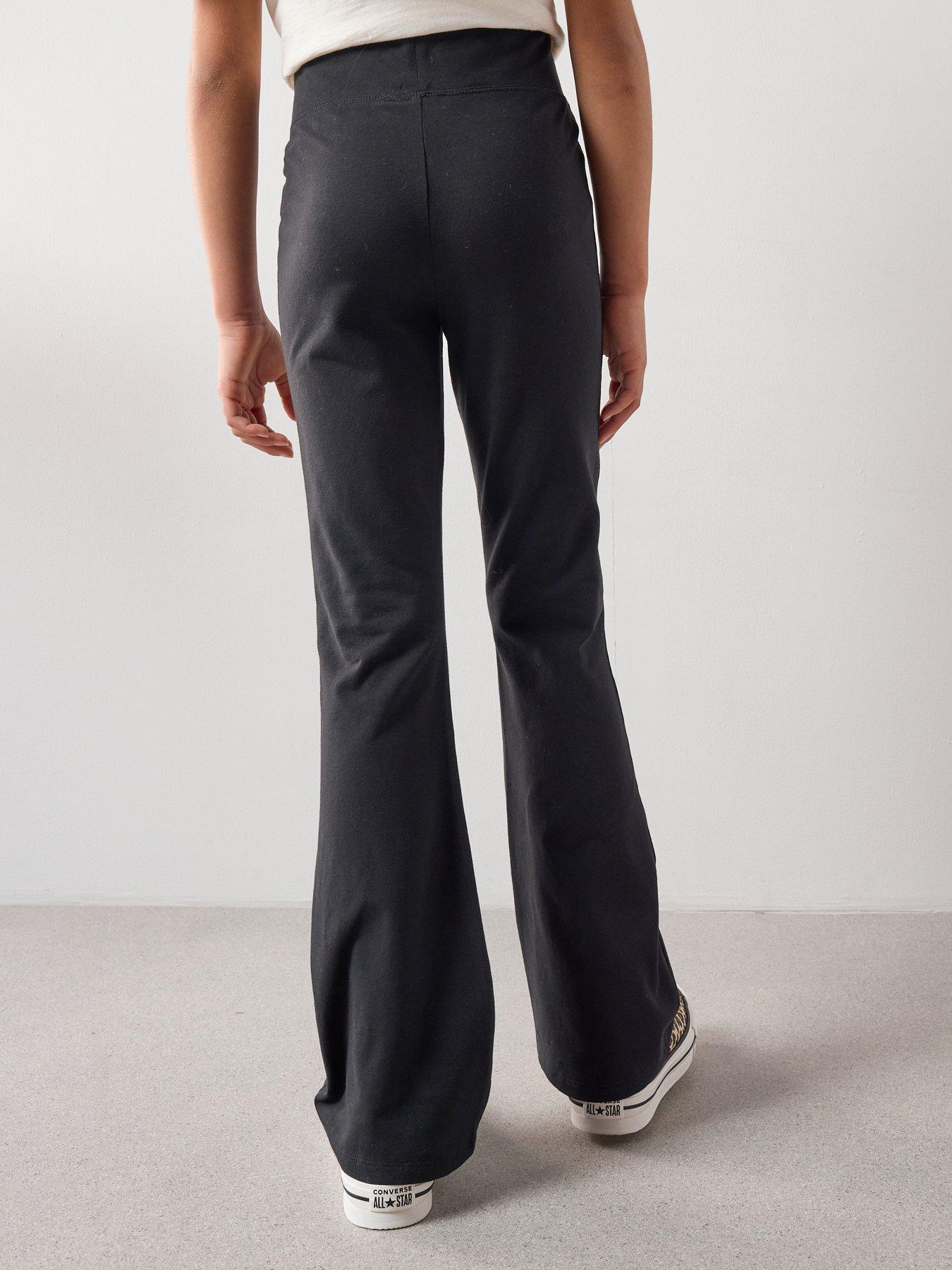 Image 2 of 7 of The Very Collection Girls Flare Cotton Basic Leggings - Black