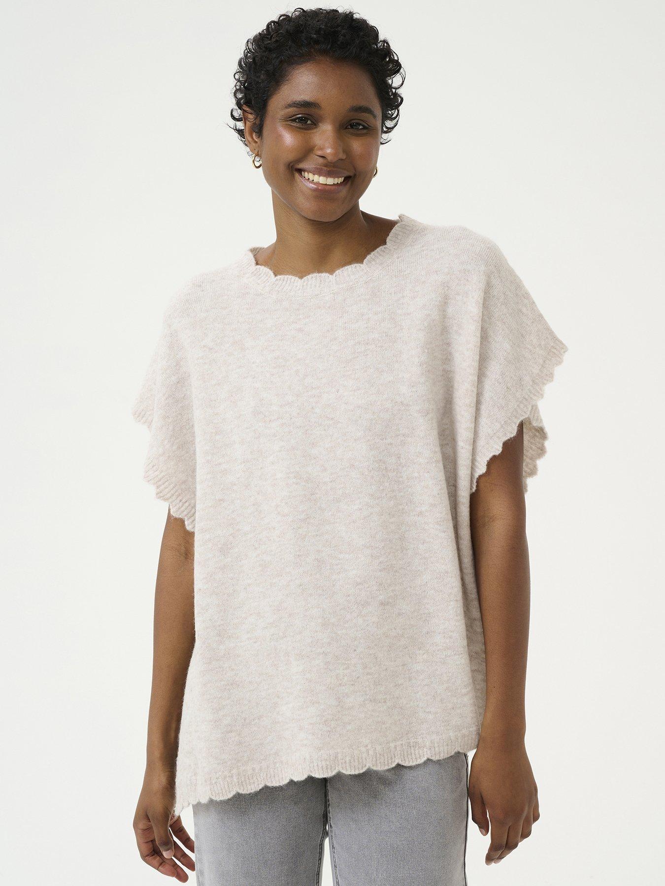 undefined Dammi Knit Poncho - Grey