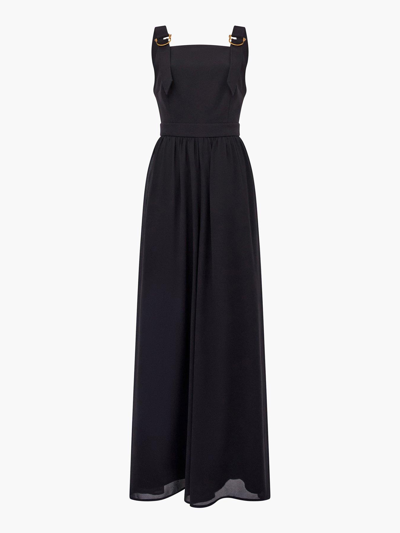 Image 6 of 6 of French Connection Sleeveless Wide Leg Sheer Jumpsuit