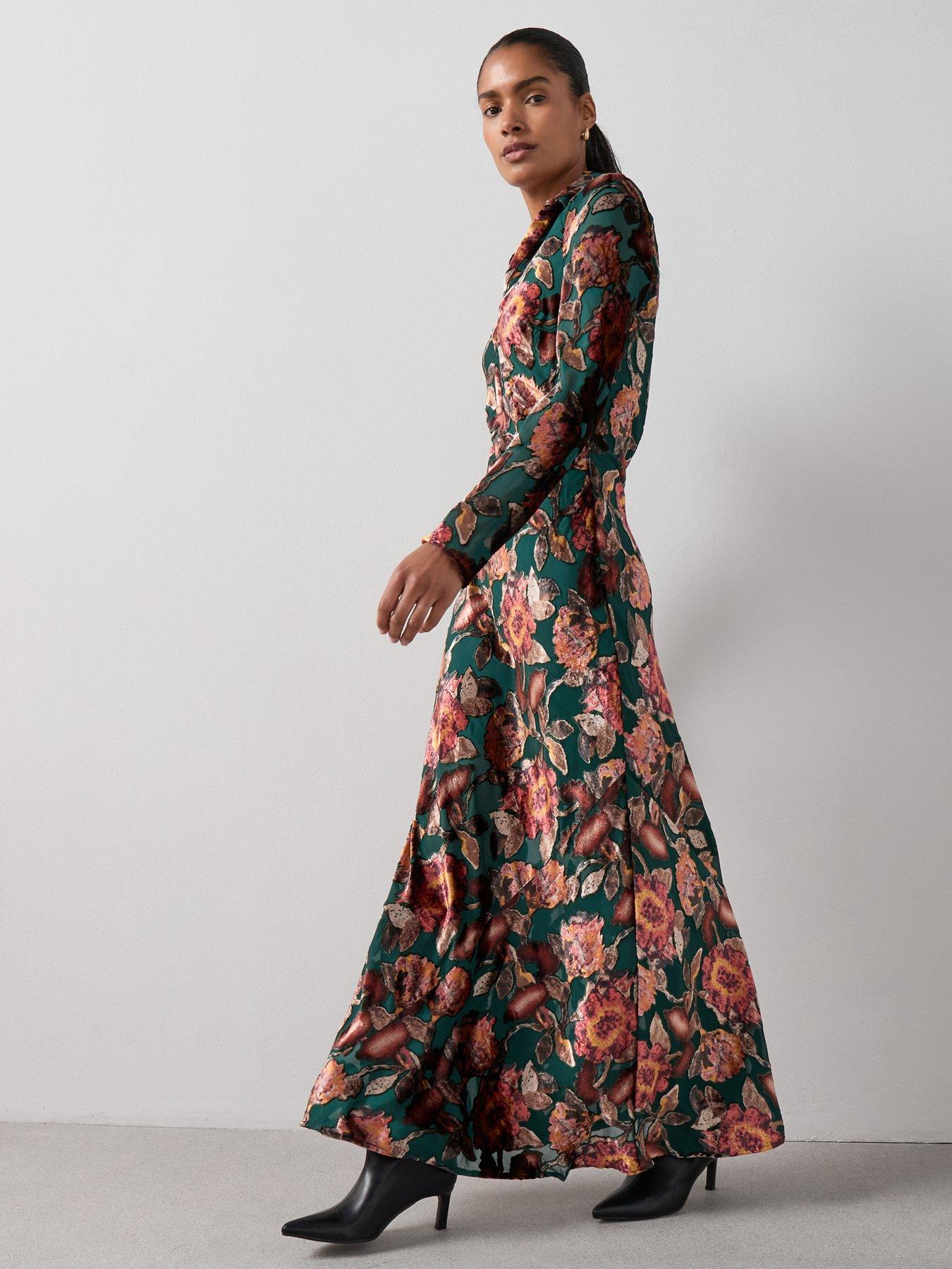 Image 3 of 7 of The Very Collection Floral Burn Out Maxi Dress