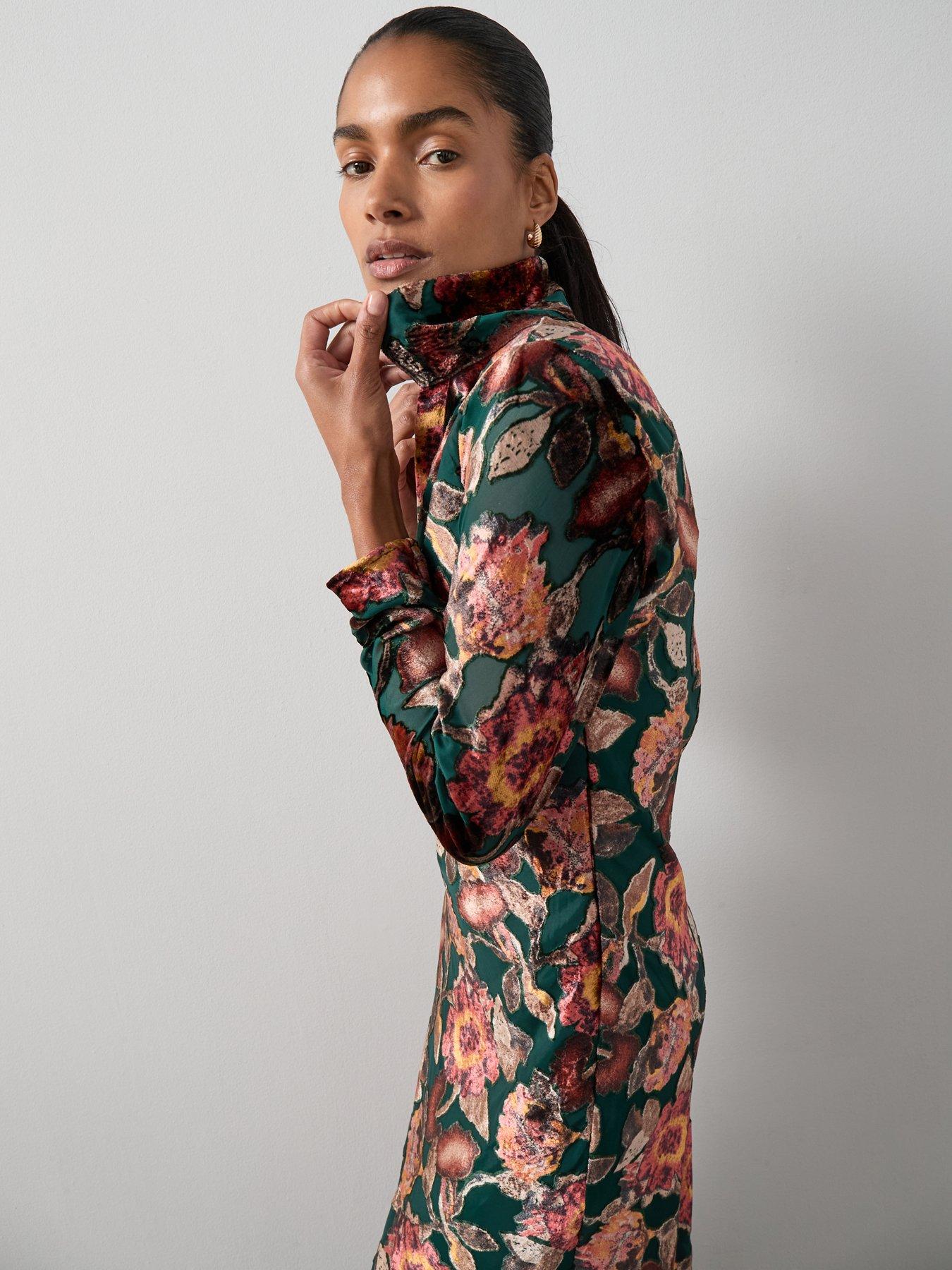 Image 4 of 7 of The Very Collection Floral Burn Out Maxi Dress