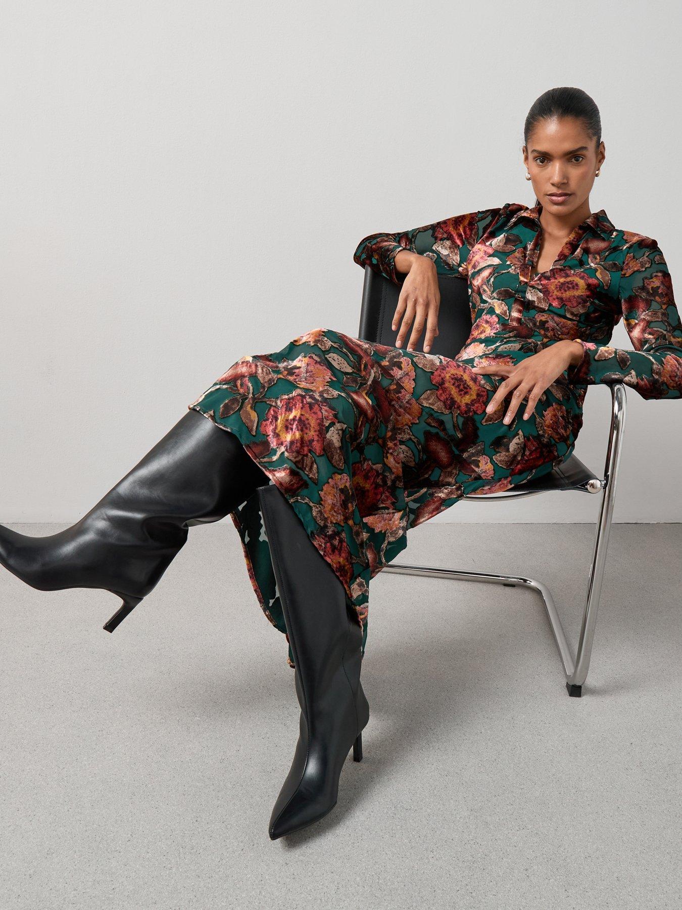 Image 6 of 7 of The Very Collection Floral Burn Out Maxi Dress