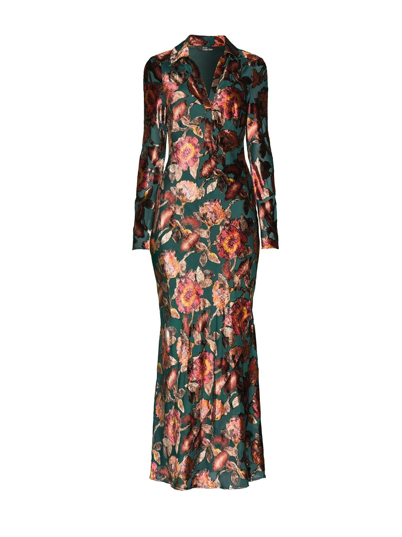 Image 7 of 7 of The Very Collection Floral Burn Out Maxi Dress