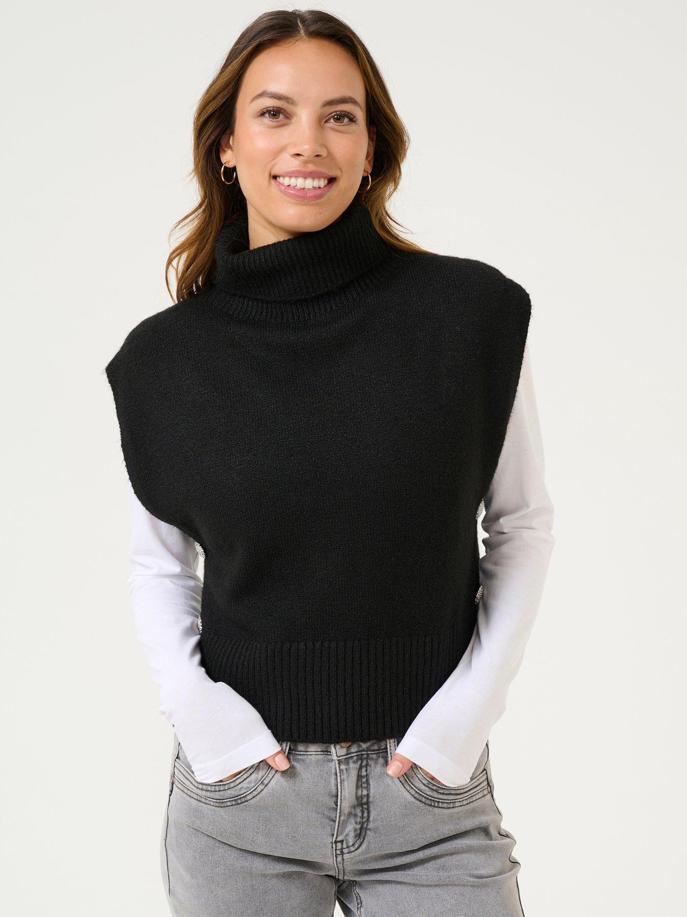 undefined Ginger Slipover Sleeveless Jumper - Black