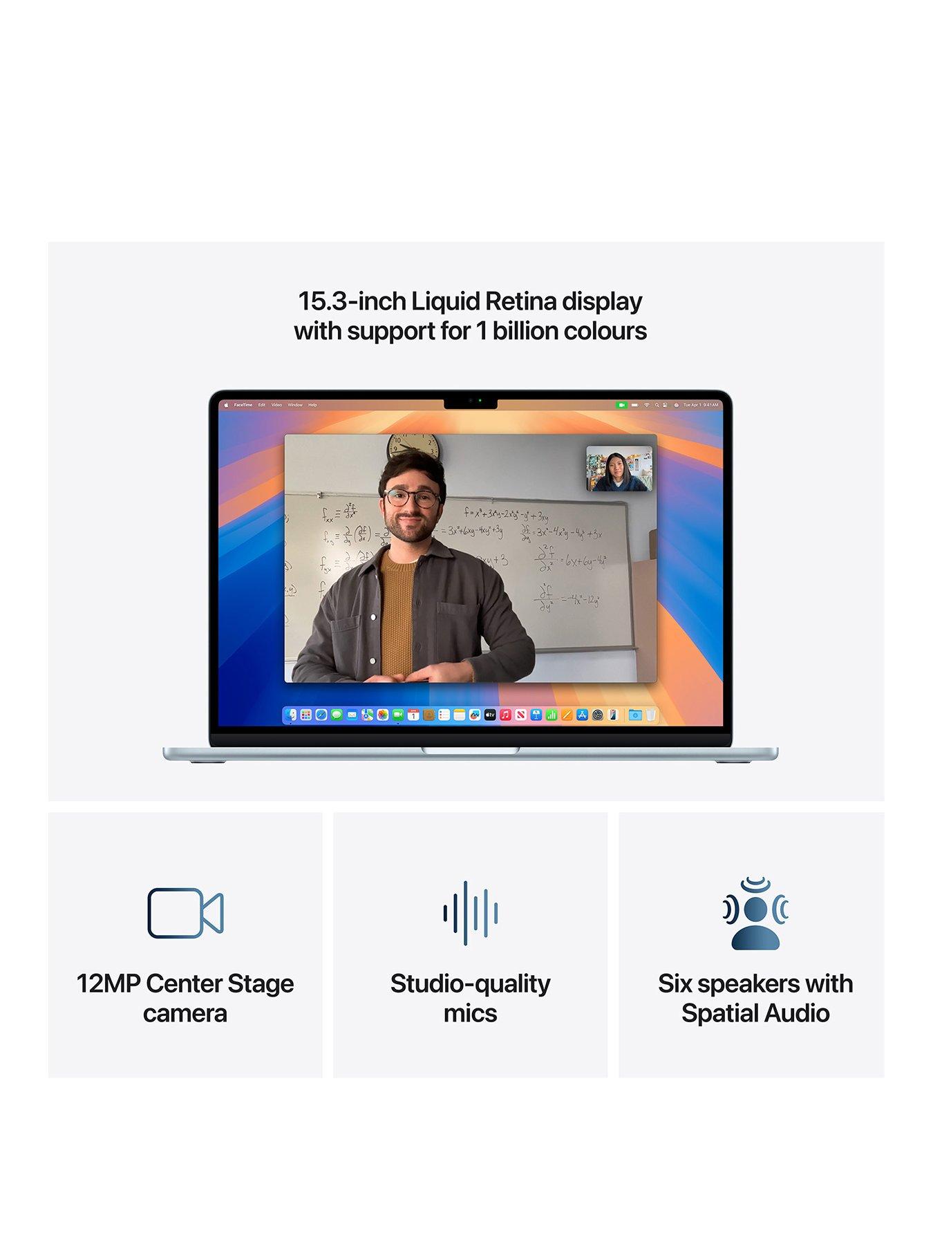 Image 3 of 8 of Apple MacBook Air (M4, 2025) 15 inch with 10-core CPU and 10-core GPU, 16GB Unified Memory, 256GB SSD - Sky Blue