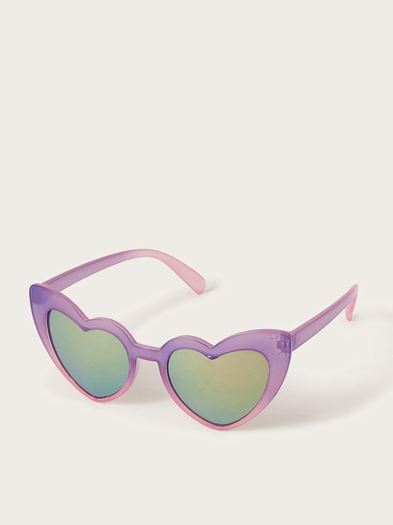 undefined Girls Ombre Heart-shape Sunglasses - Pink