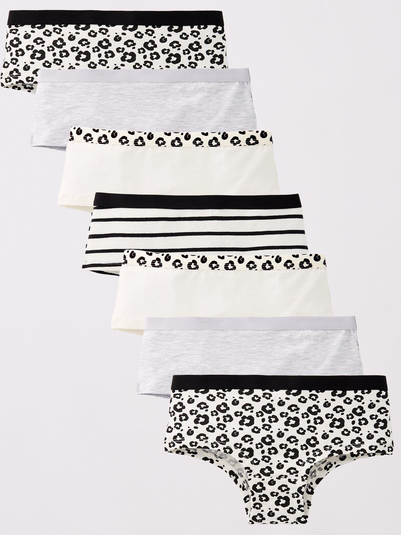 Image 1 of 5 of The Very Collection Girls 7 Pack Mono Print Briefs - Multi