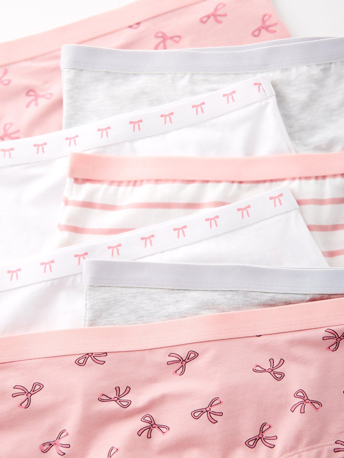 Image 5 of 5 of V by Very Girls 7pk Bow Briefs