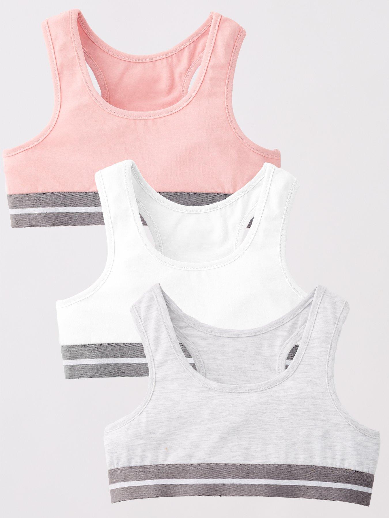 undefined Girls 3 Pack Sporty Crop Top - Multi