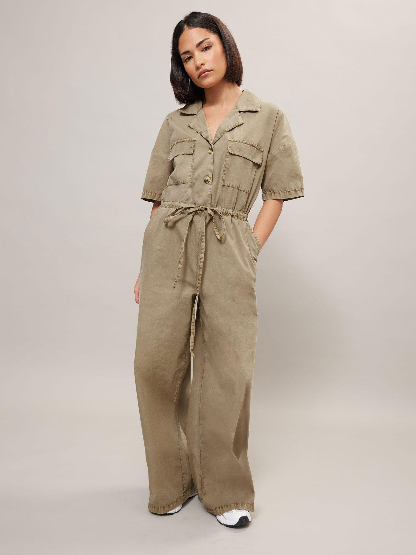 undefined Tie Waist Jumpsuit