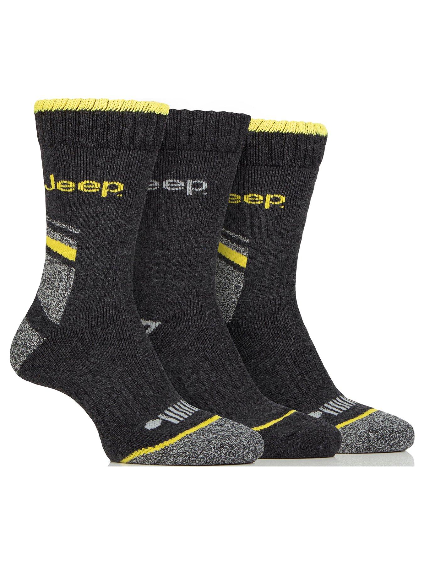 undefined Jeep Poly Workwear Boot Crew Socks 3 Pack