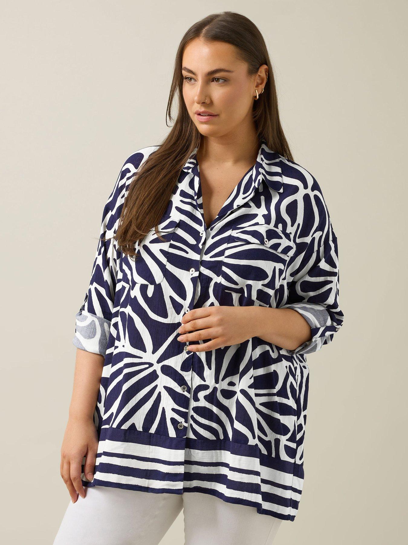 undefined Border Print Shirt