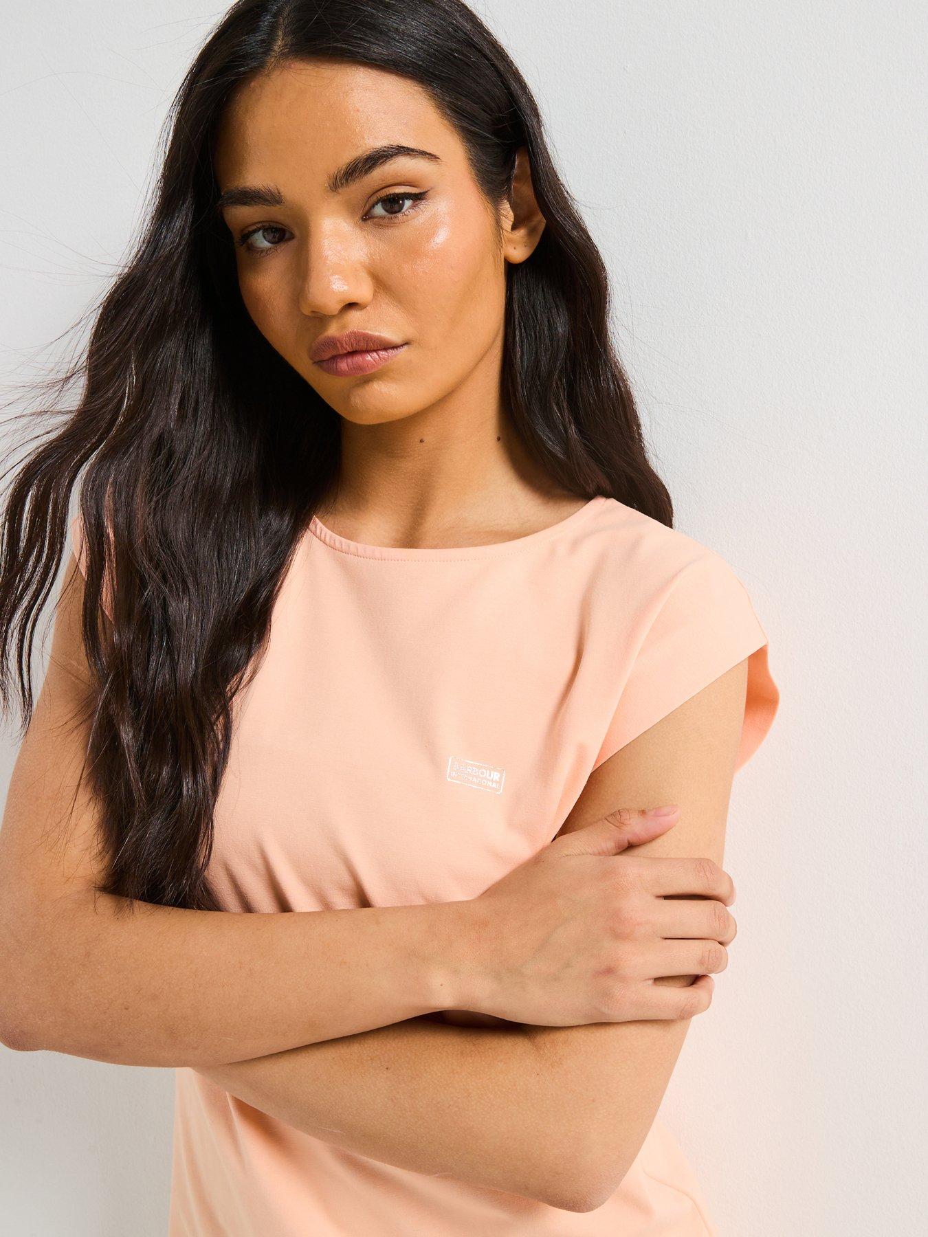 barbour orange dress Barbour International Off-the-Shoulder Ribbed Dress  Orange  Size UK 10   BNWT