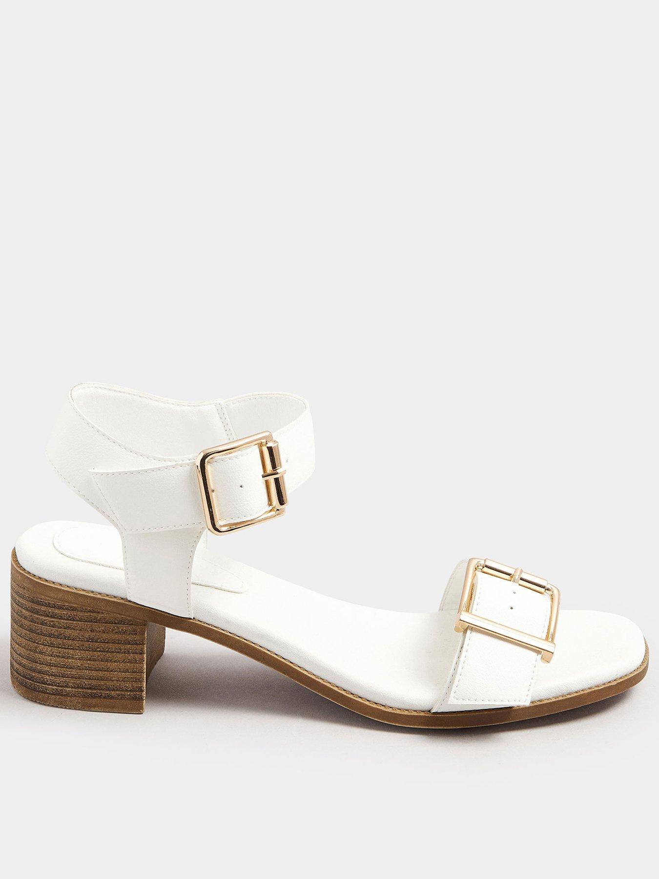 undefined Extra Wide Fit Mid Block Buckle Sandal