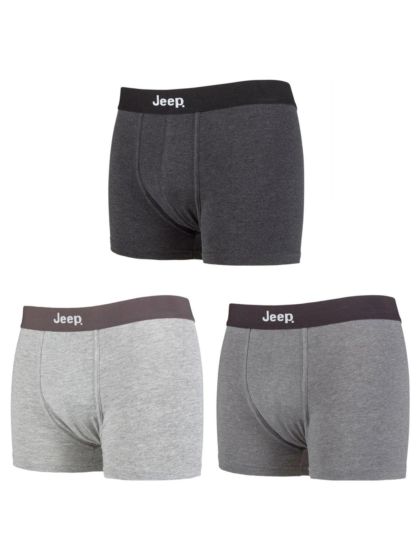 undefined Jeep Hipster Trunks 3 Pack - Grey