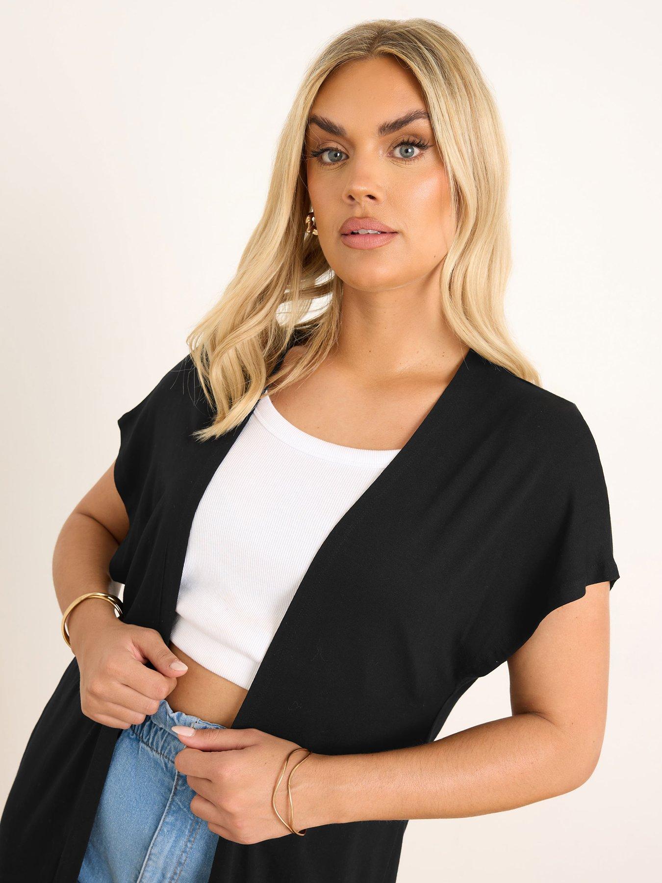 Image 4 of 4 of Yours Curve Grown On Cover Up - Black