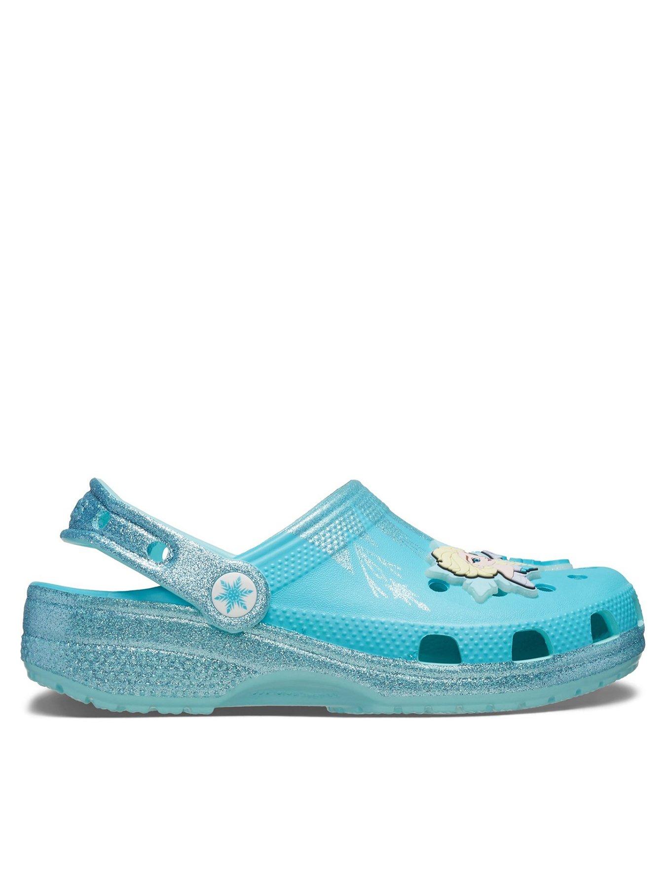 Crocs Frozen Elsa Toddler, Blue, Size 4 Younger