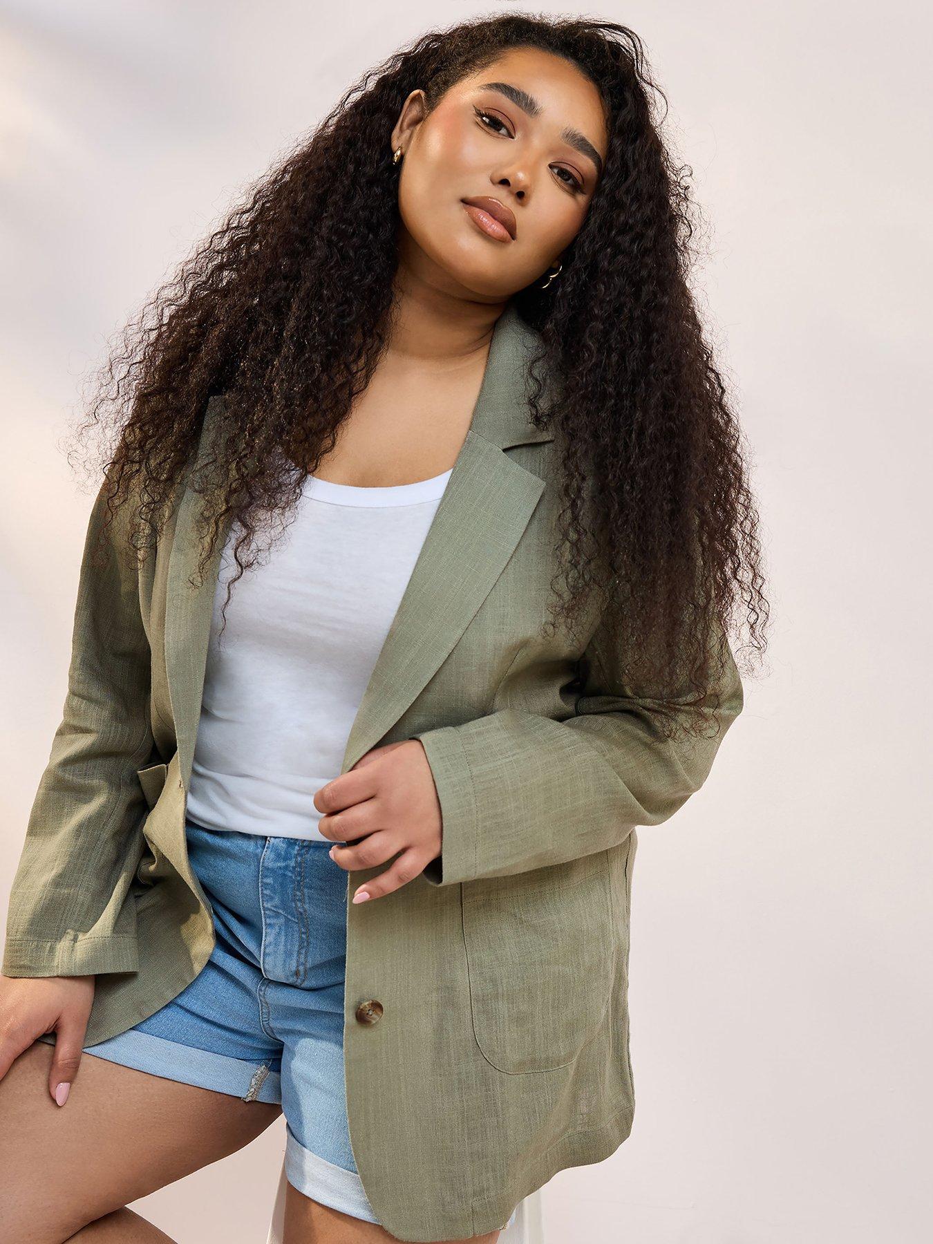 undefined Curve Relaxed Unlined Blazer