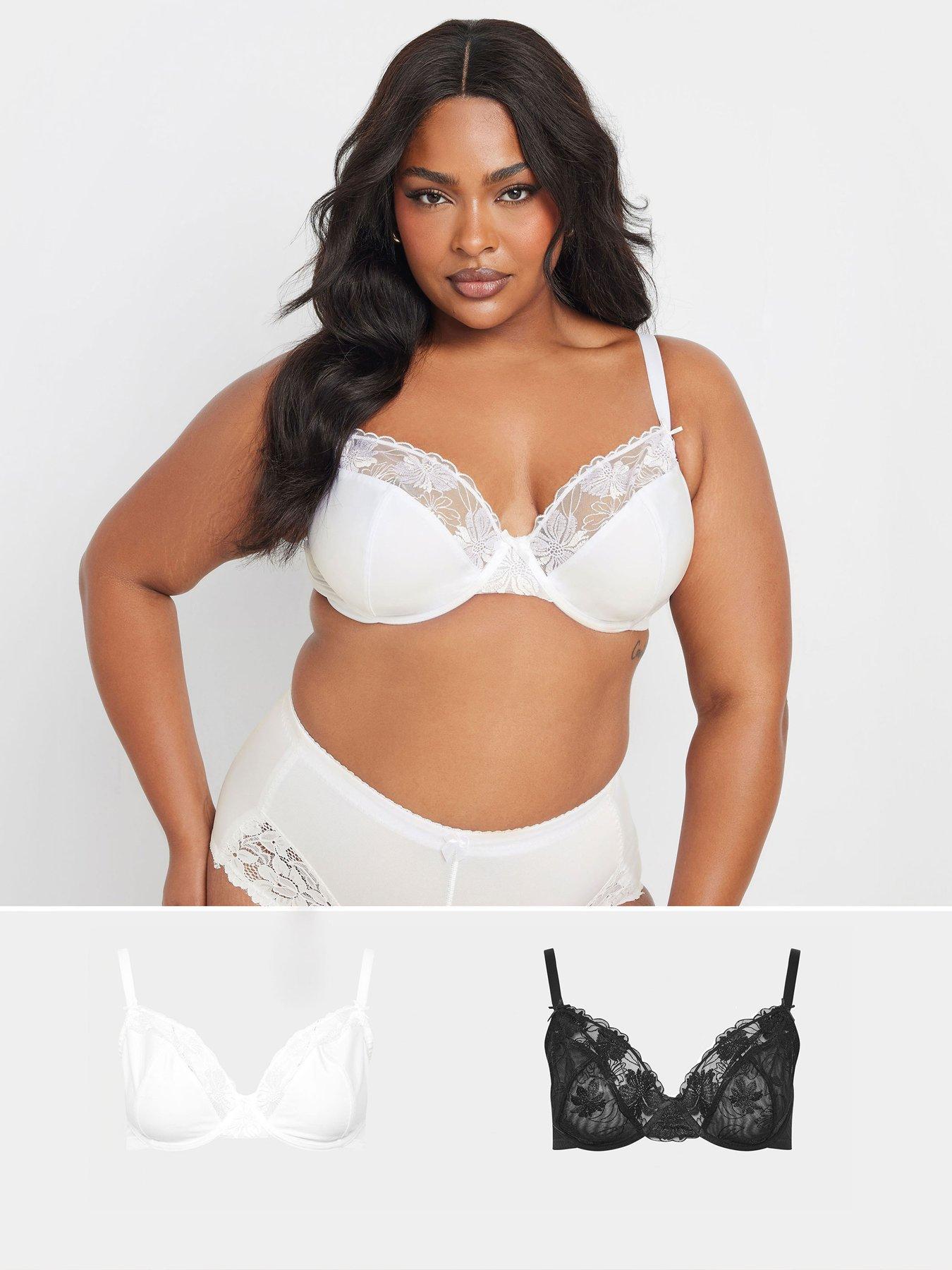 Image 1 of 4 of Yours Curve 2 Pack Molly Underwired Bra