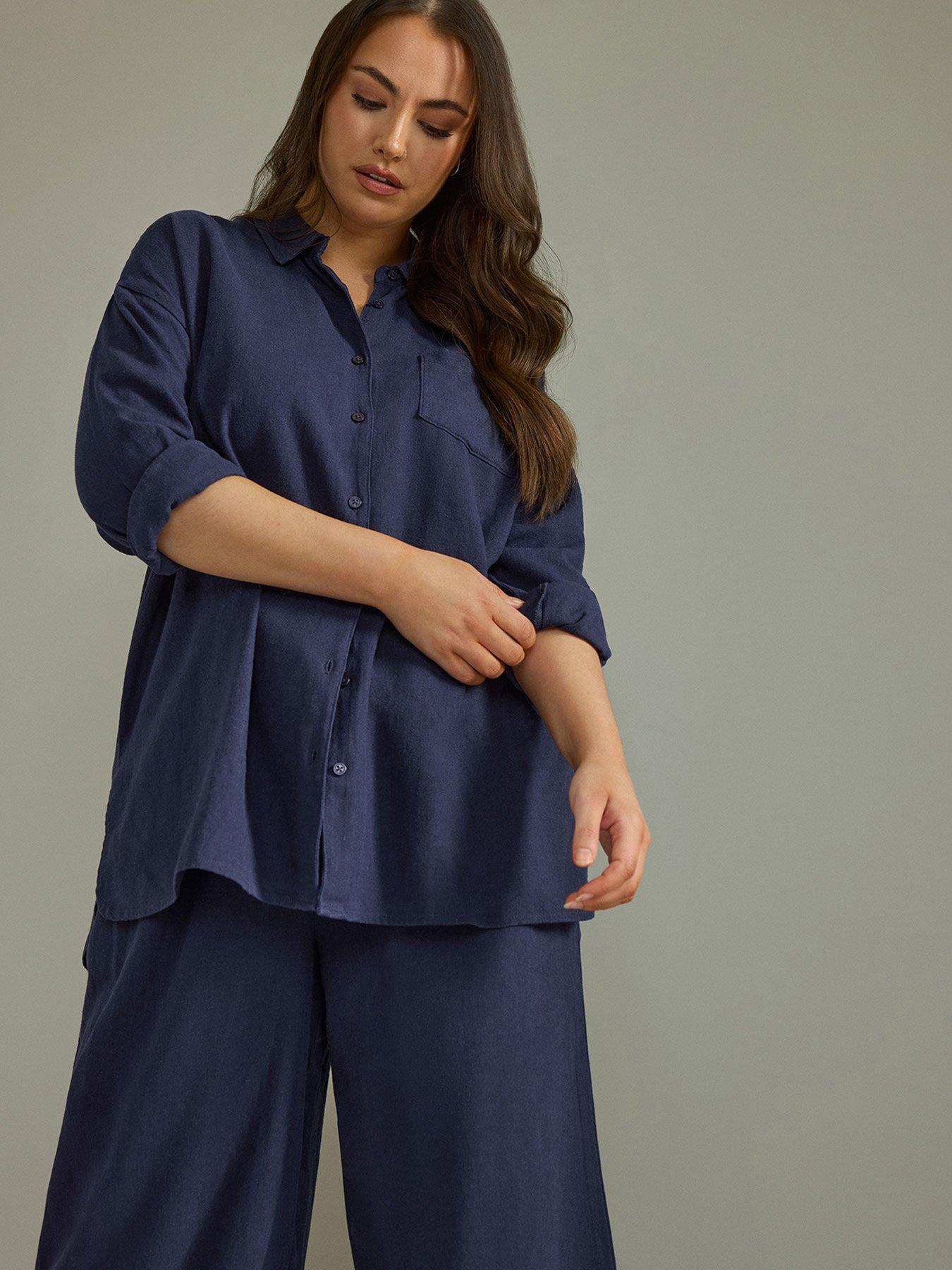 undefined Short Sleeve Midi Linen Dress