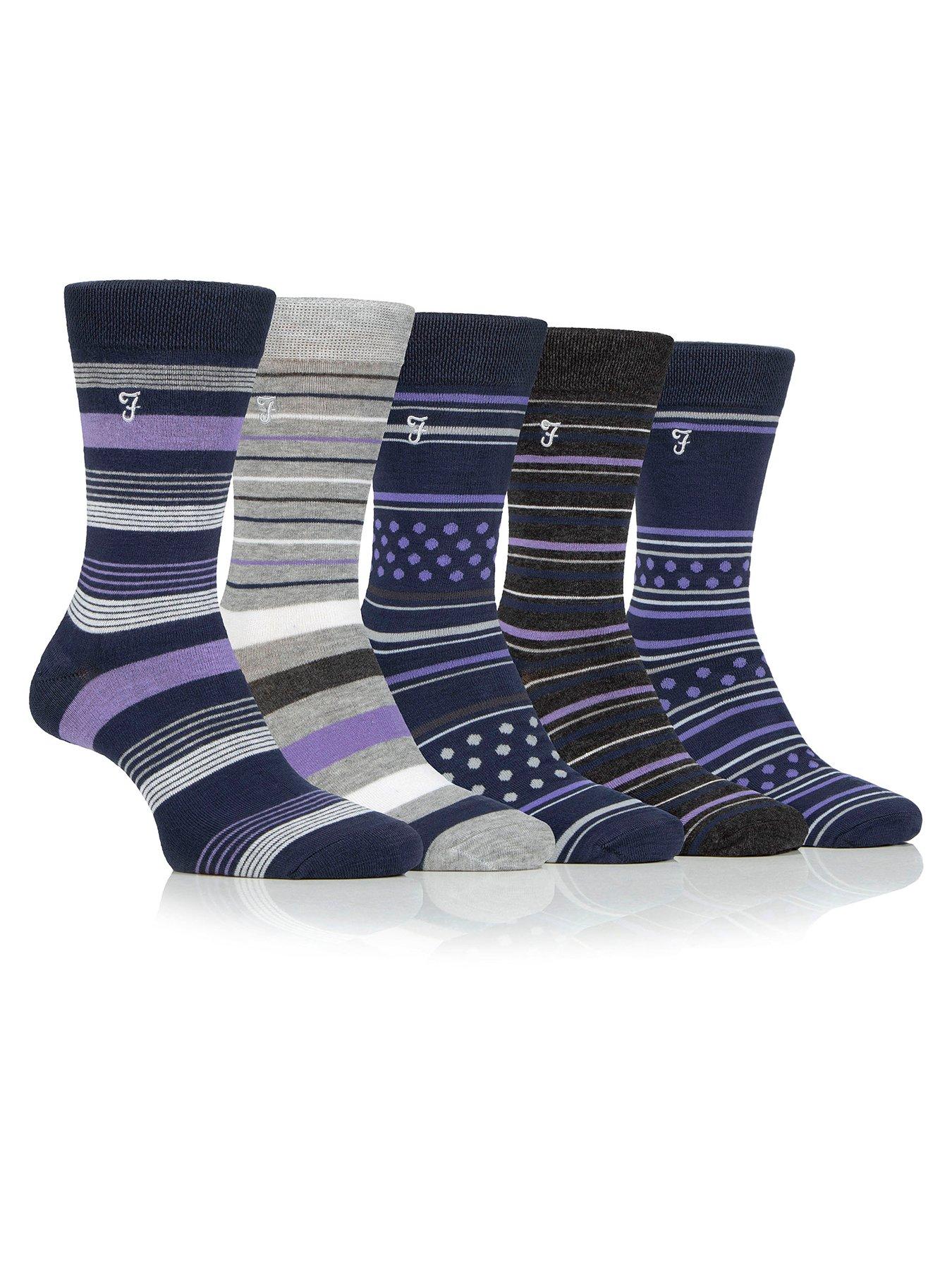 undefined Bamboo Patterned Crew Socks 5 Pack