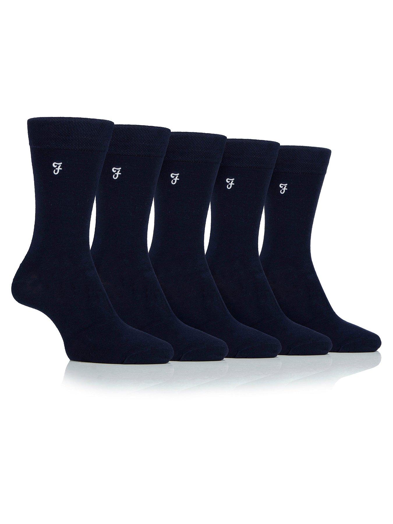 undefined Bamboo Plain Crew Socks 5 Pack