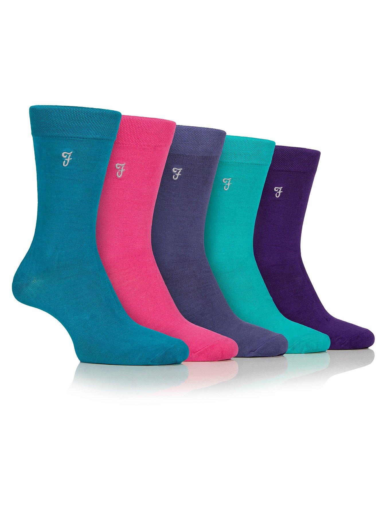undefined Bamboo Plain Crew Socks 5 Pack