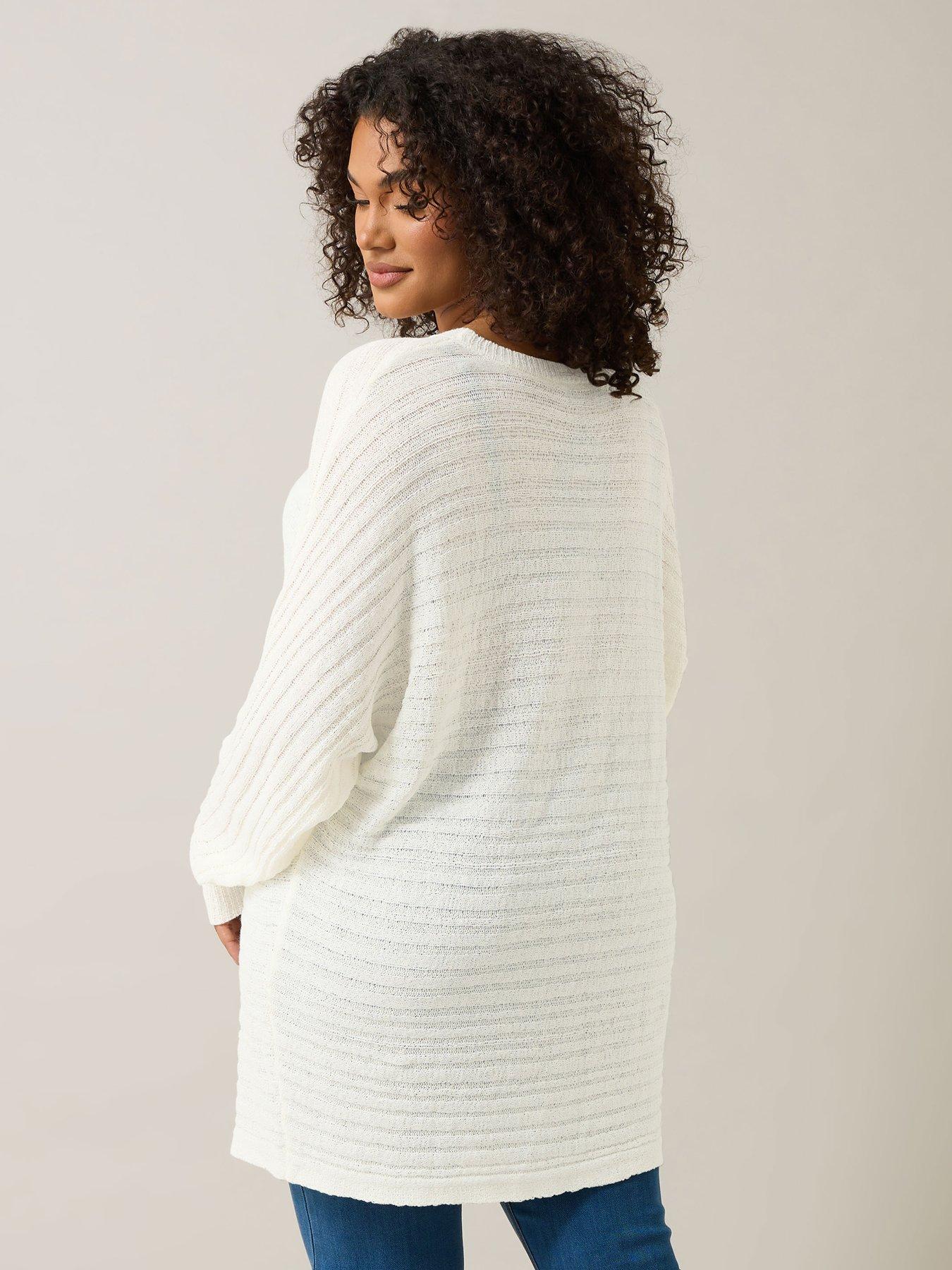Image 2 of 4 of Evans Batwing Jumper - White