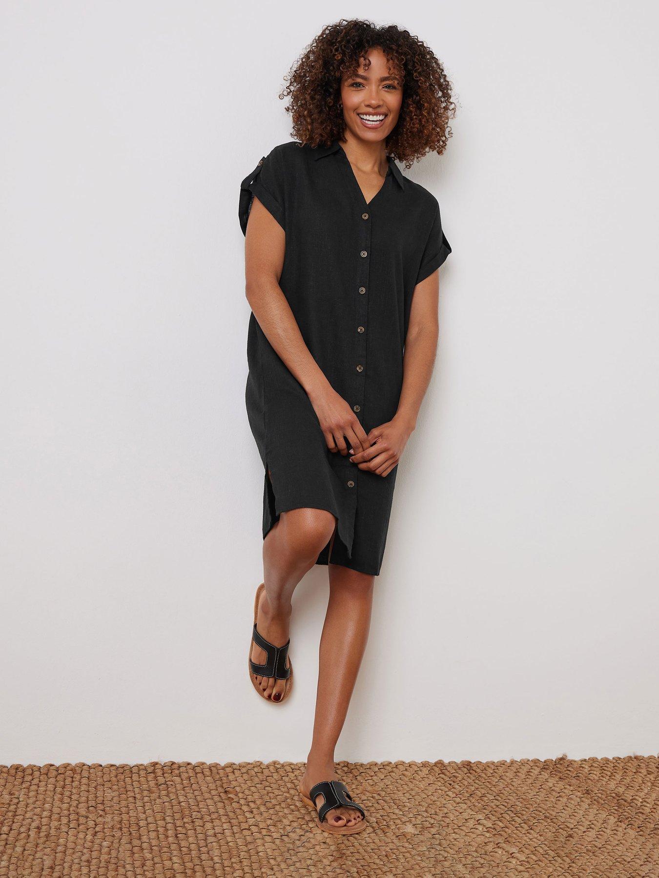 Image 1 of 4 of M&Co Relaxed Shirt Dress