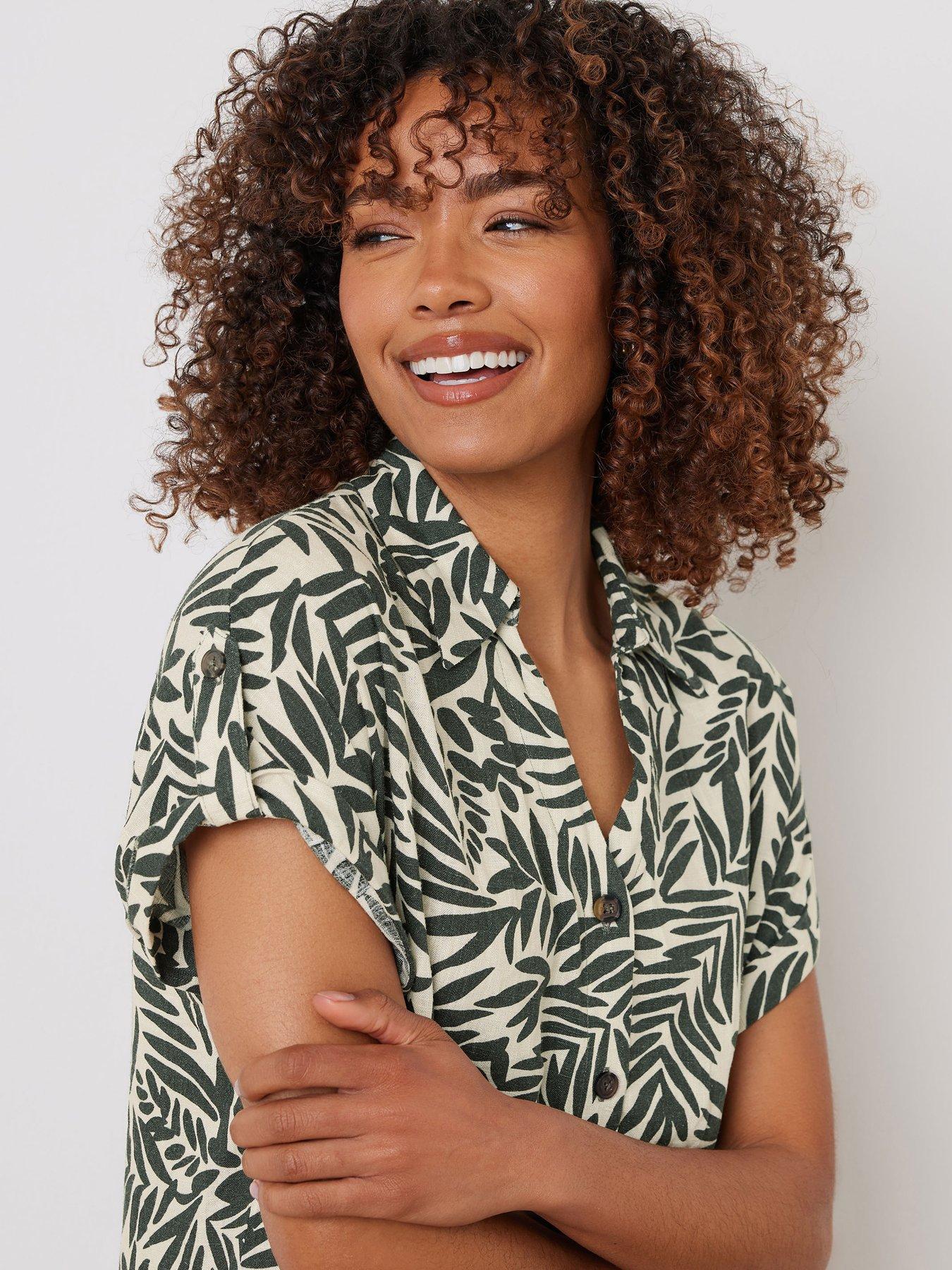 Image 4 of 4 of M&Co Relaxed Shirt Dress - Natural