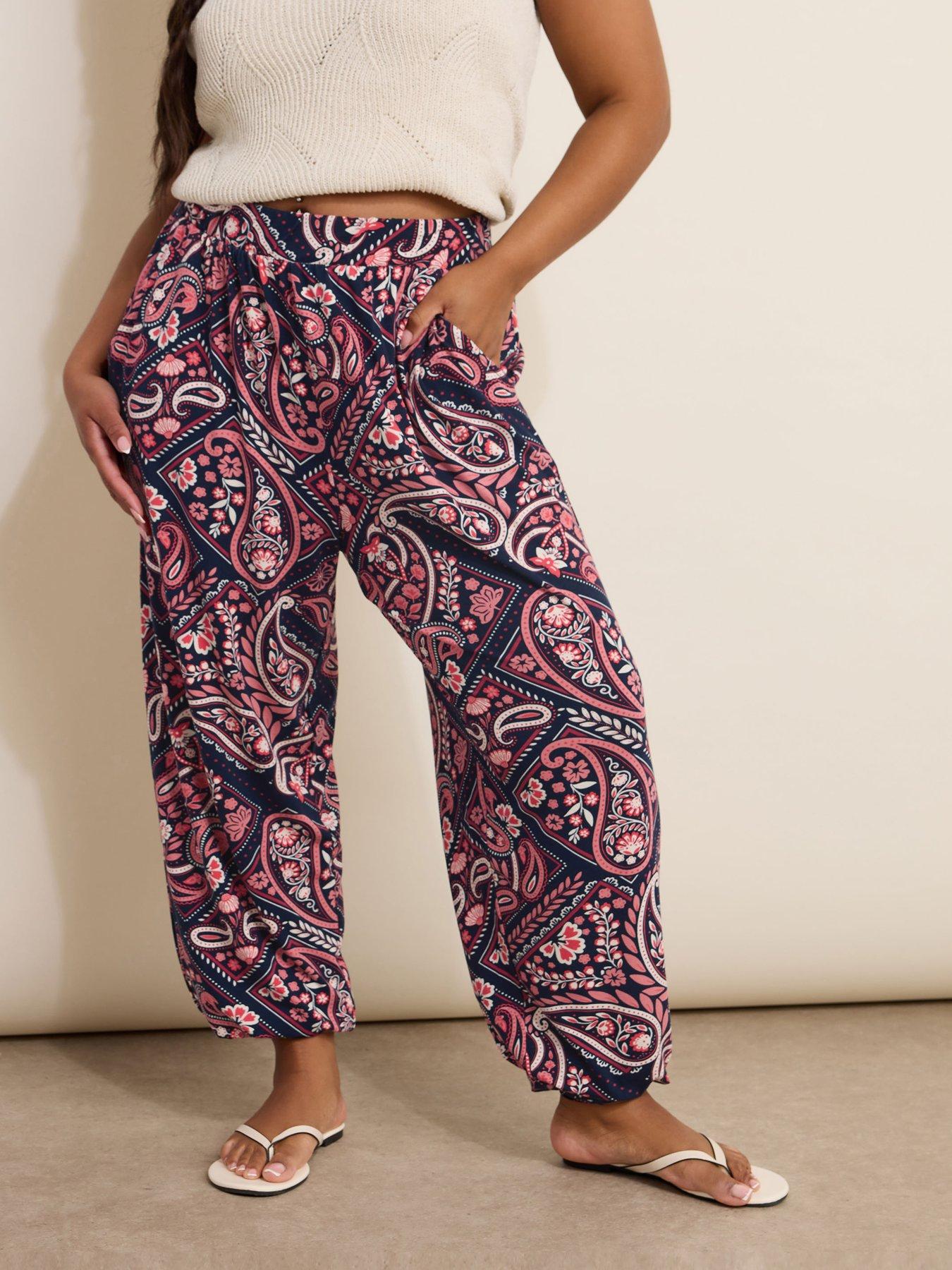 undefined Curve Cuffed Harem Trouser